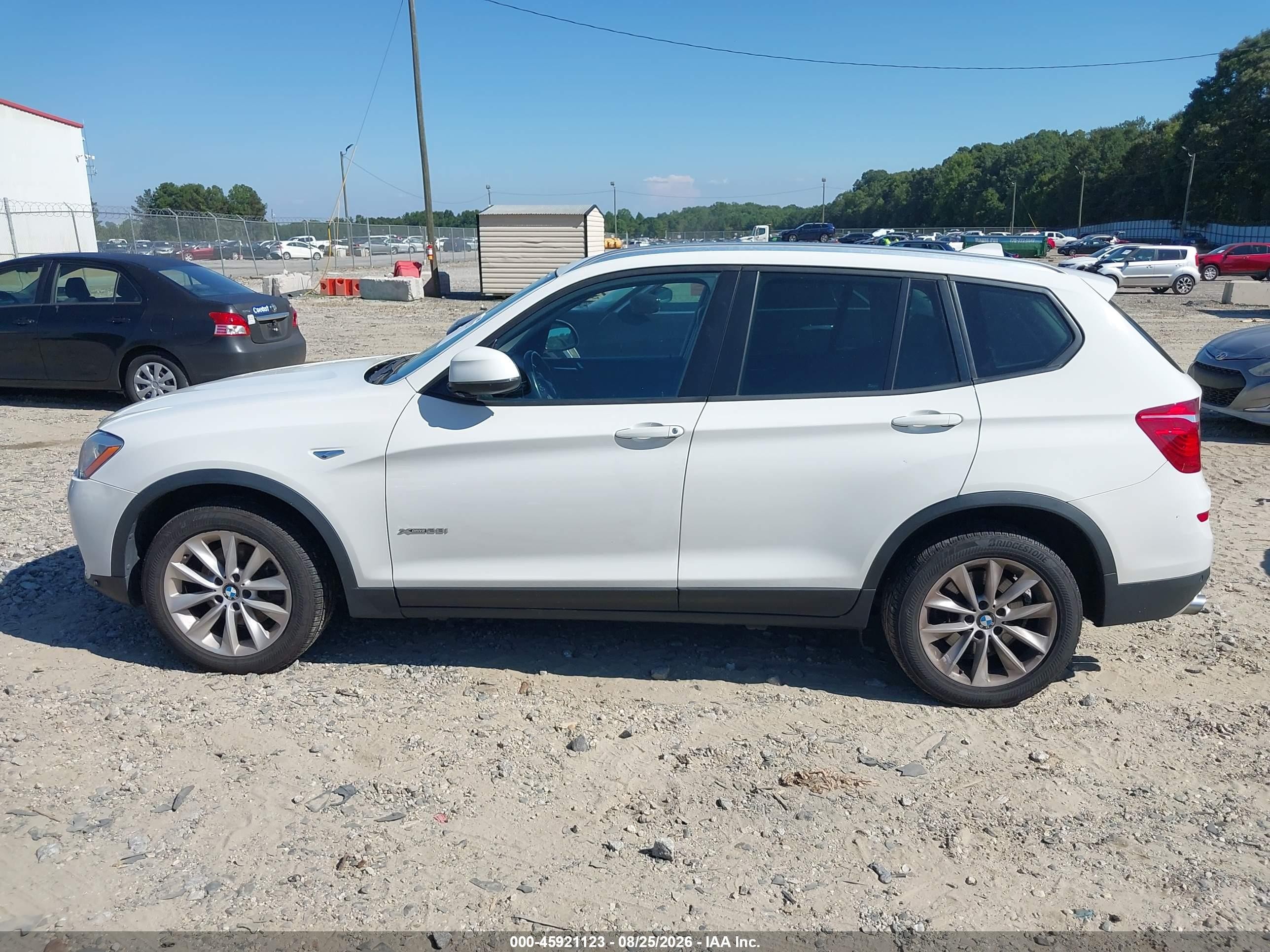 2015 Bmw X3 Xdrive28i White vin: 5UXWX9C58F0D48561
