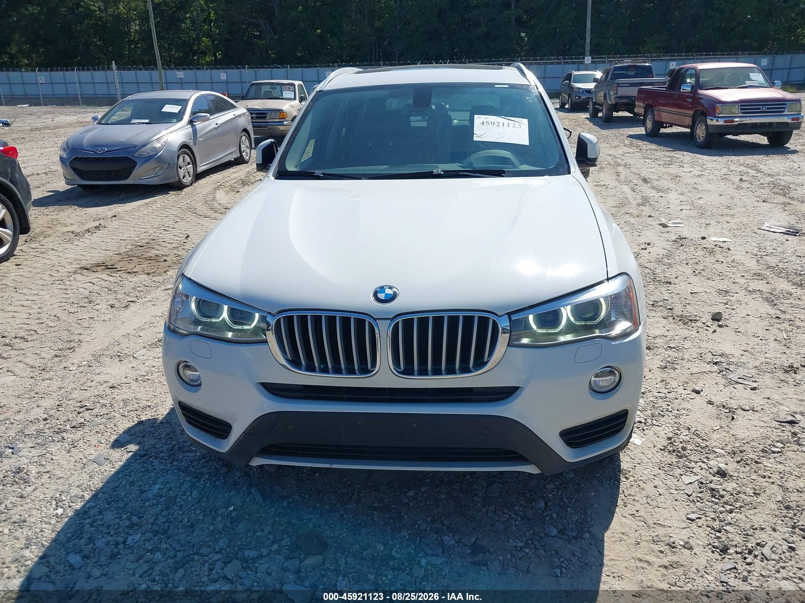 2015 Bmw X3 Xdrive28i White vin: 5UXWX9C58F0D48561