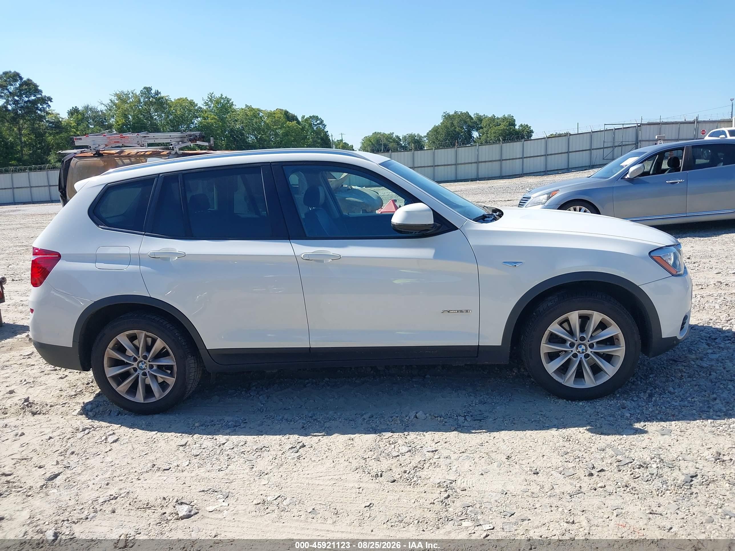 2015 Bmw X3 Xdrive28i White vin: 5UXWX9C58F0D48561