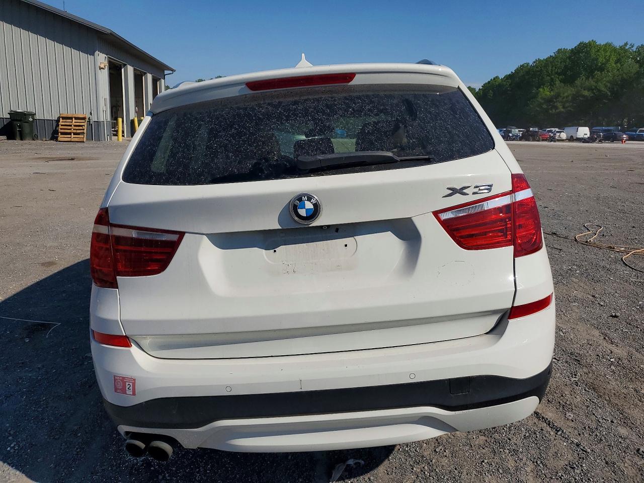 2015 Bmw X3 Xdrive28i White vin: 5UXWX9C58F0D49824