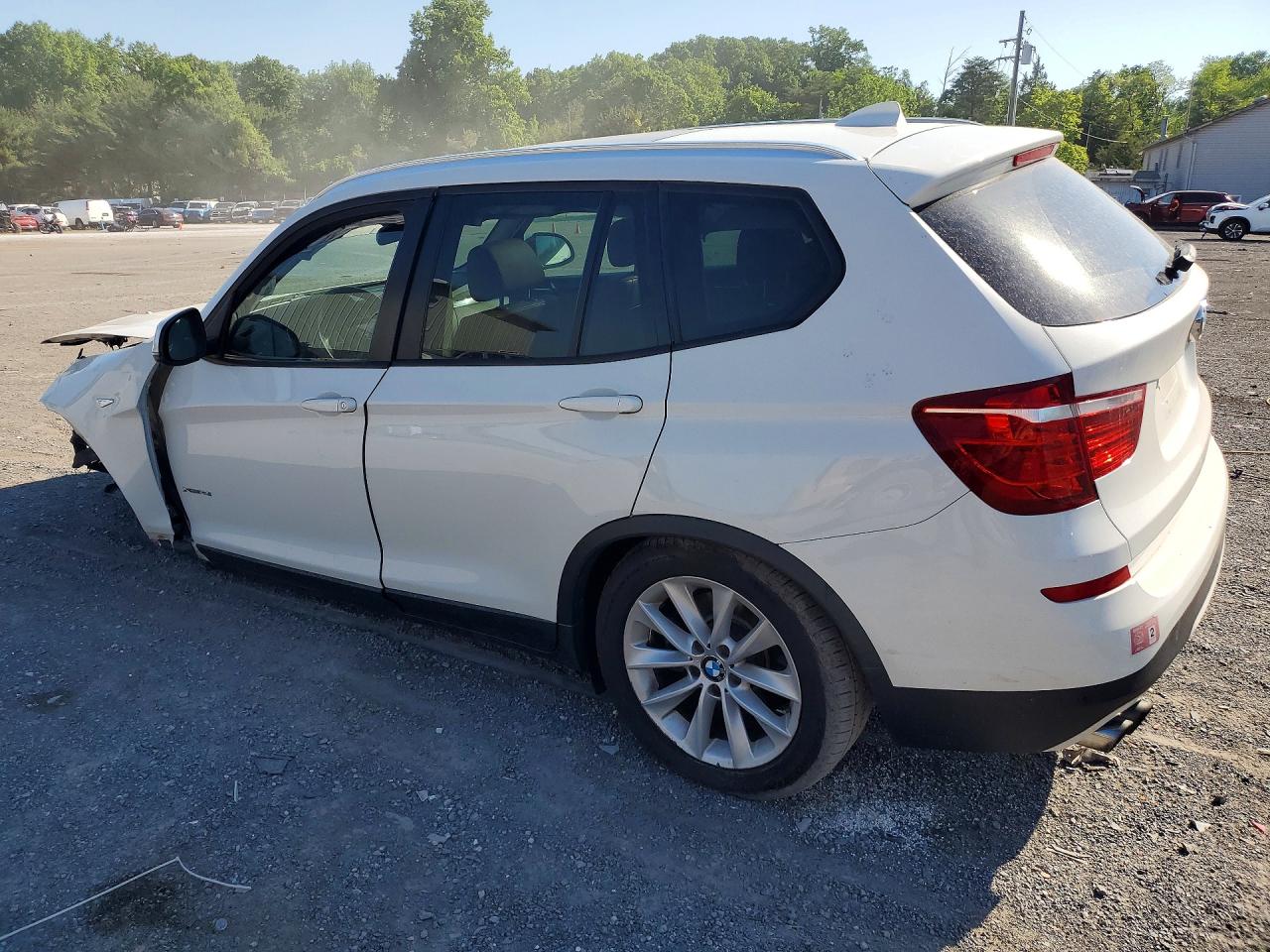 2015 Bmw X3 Xdrive28i White vin: 5UXWX9C58F0D49824