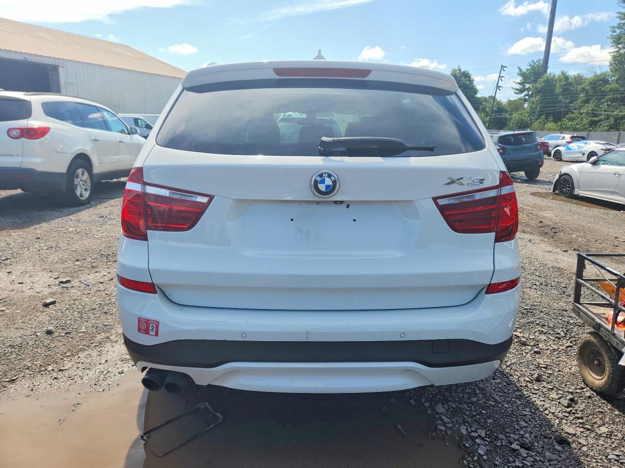 2015 Bmw X3 Xdrive28i White vin: 5UXWX9C58F0D49824