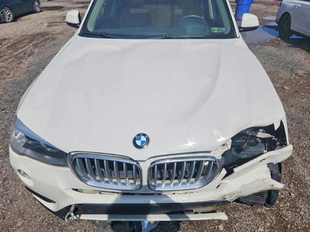 2015 Bmw X3 Xdrive28i White vin: 5UXWX9C58F0D49824
