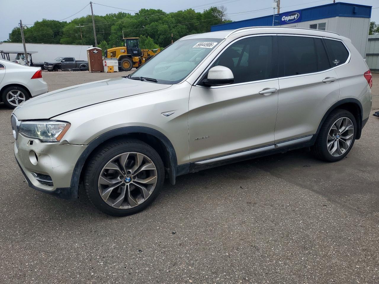 2015 Bmw X3 Xdrive28i Серый vin: 5UXWX9C58F0D51962