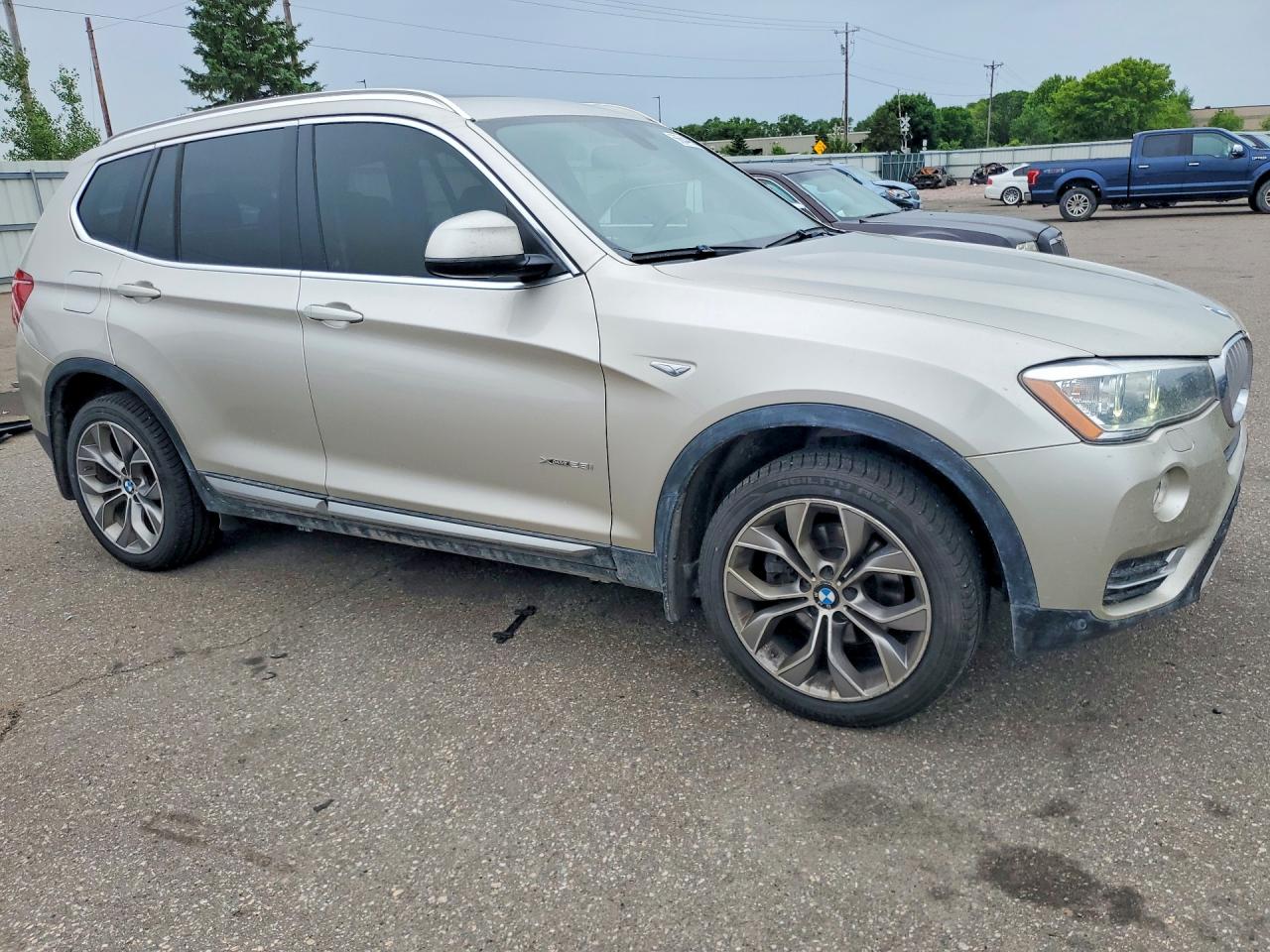 2015 Bmw X3 Xdrive28i Gray vin: 5UXWX9C58F0D51962