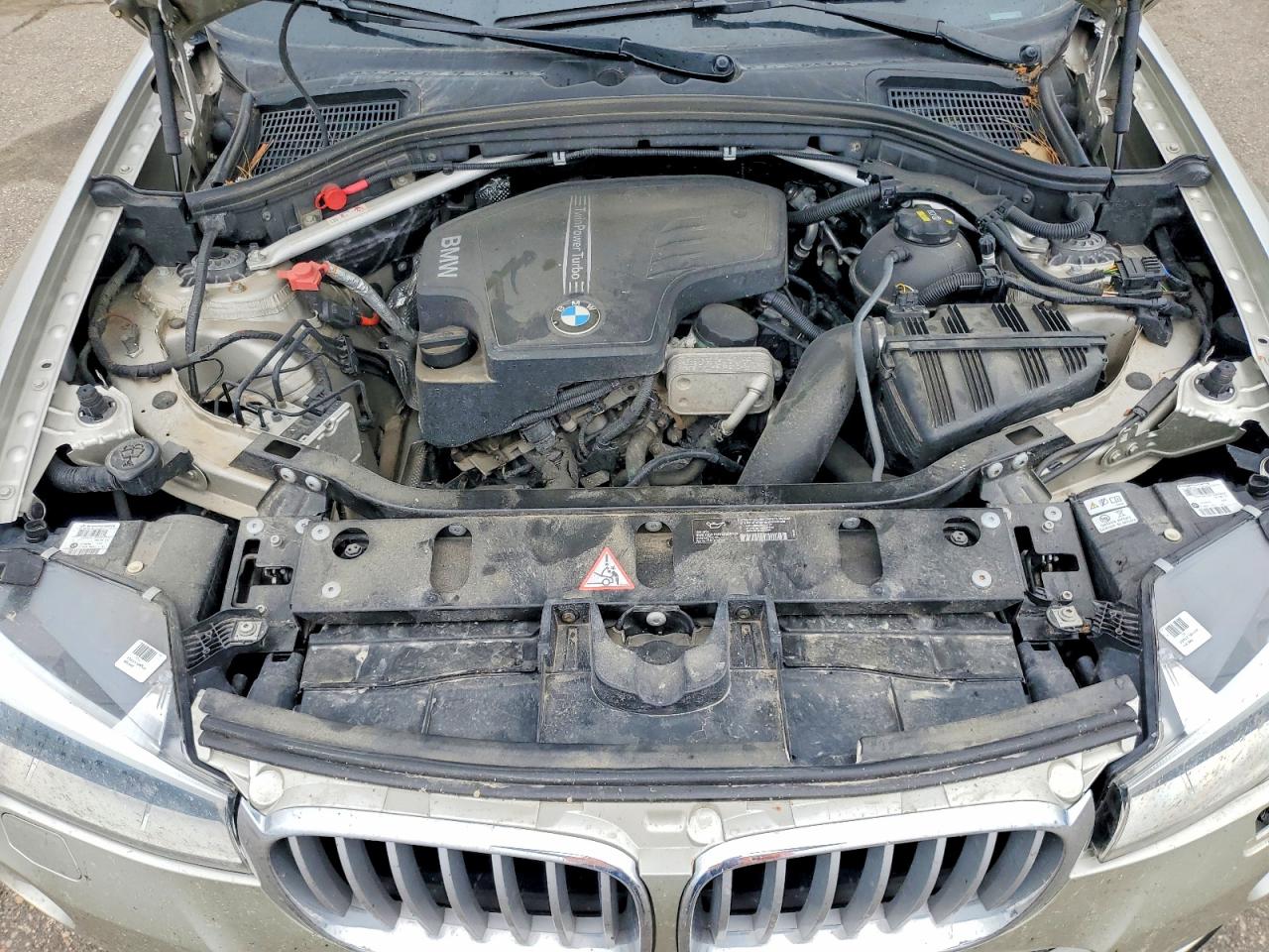 2015 Bmw X3 Xdrive28i Gray vin: 5UXWX9C58F0D51962