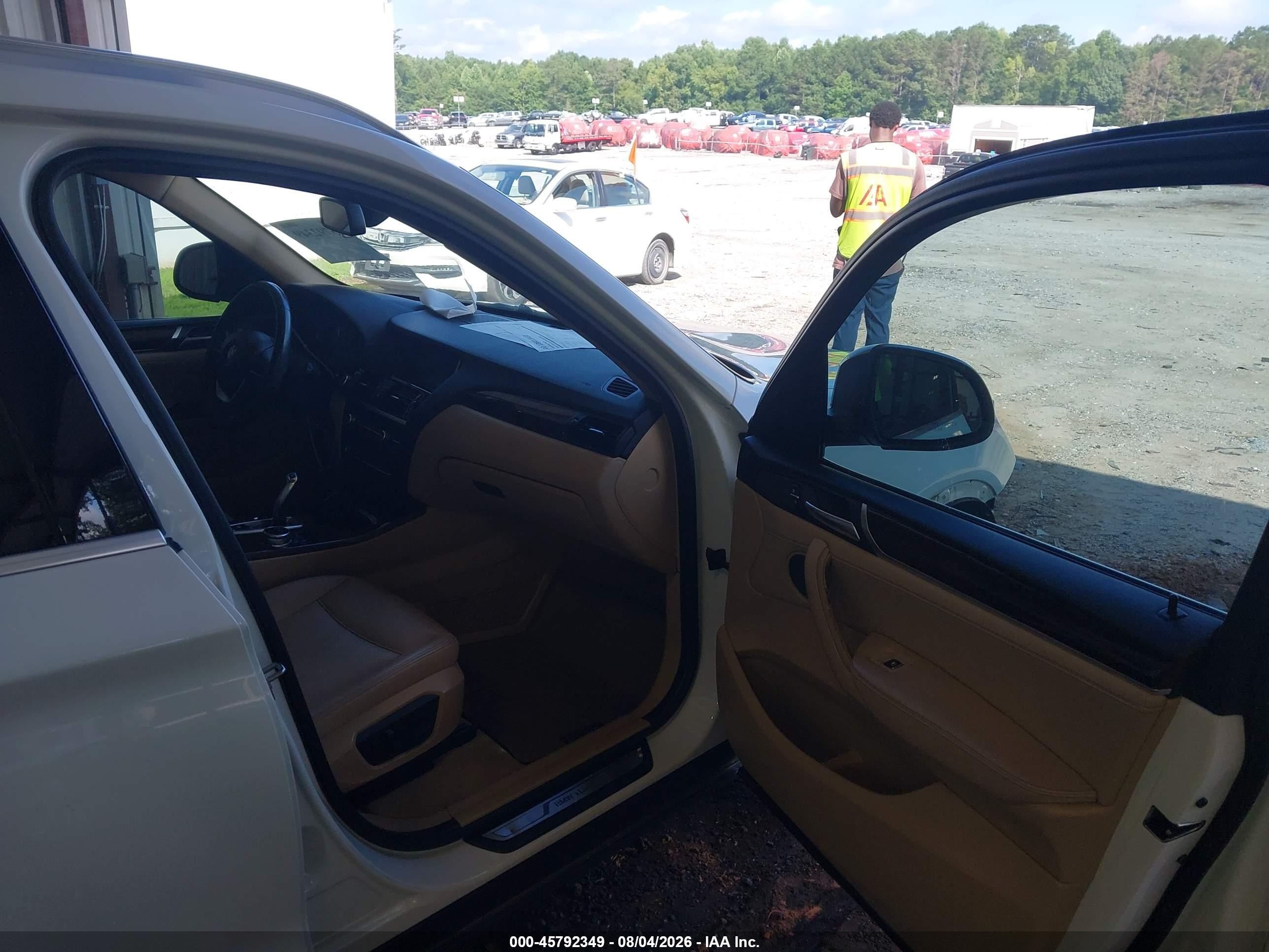 2015 Bmw X3 Xdrive28i White vin: 5UXWX9C58F0D52383