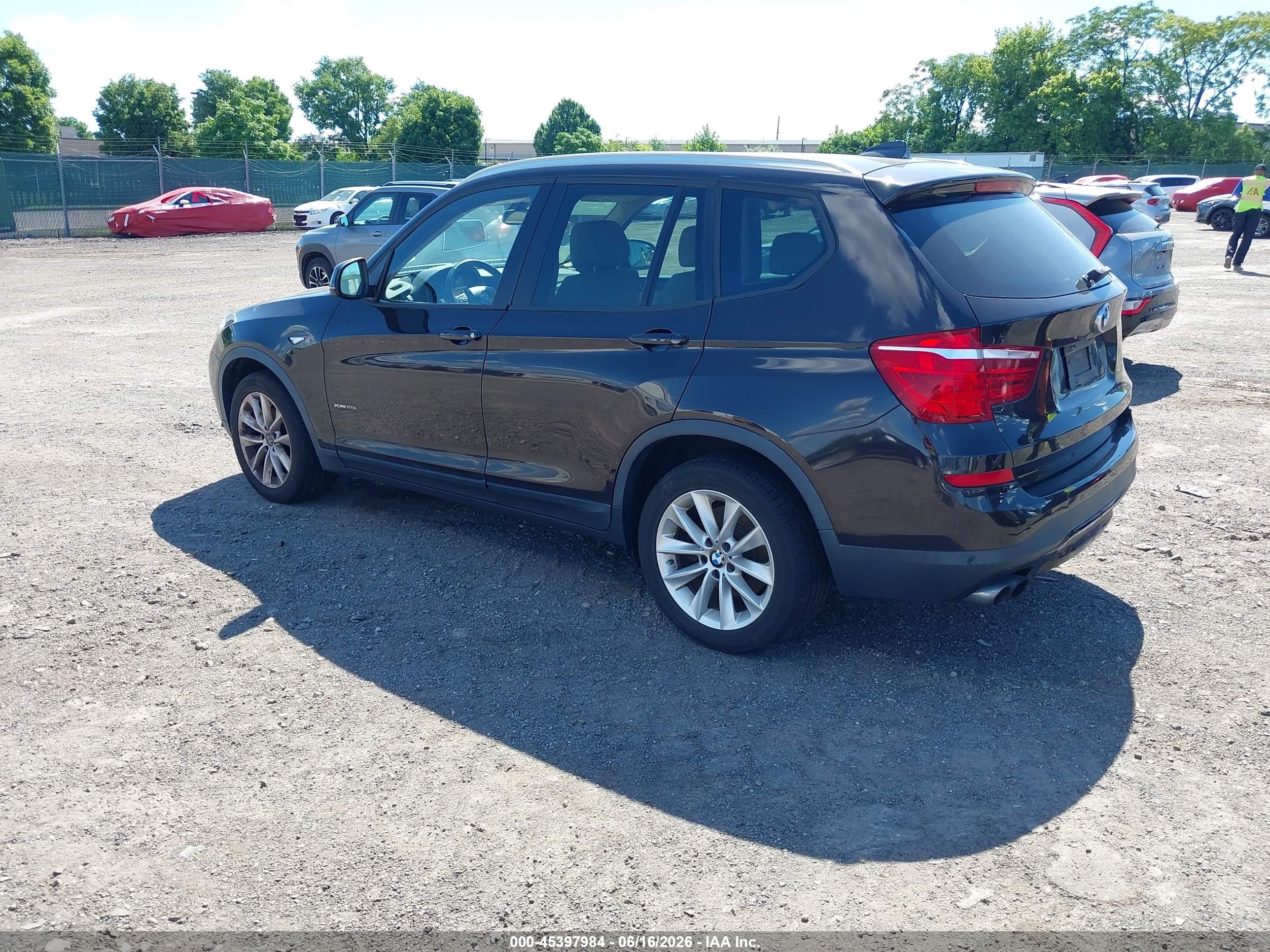 2015 Bmw X3 Xdrive28i Black vin: 5UXWX9C58F0D58703