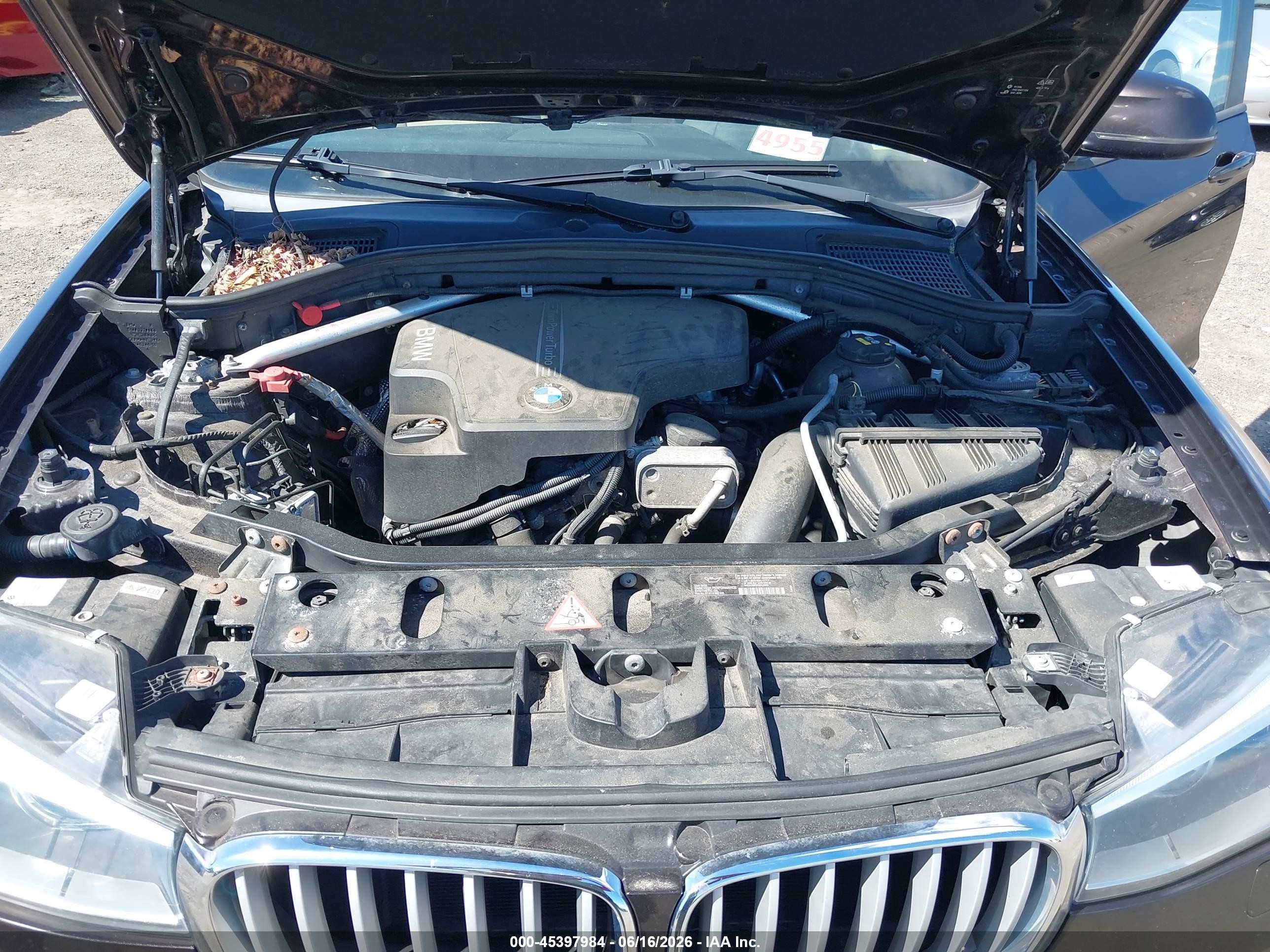 2015 Bmw X3 Xdrive28i Black vin: 5UXWX9C58F0D58703