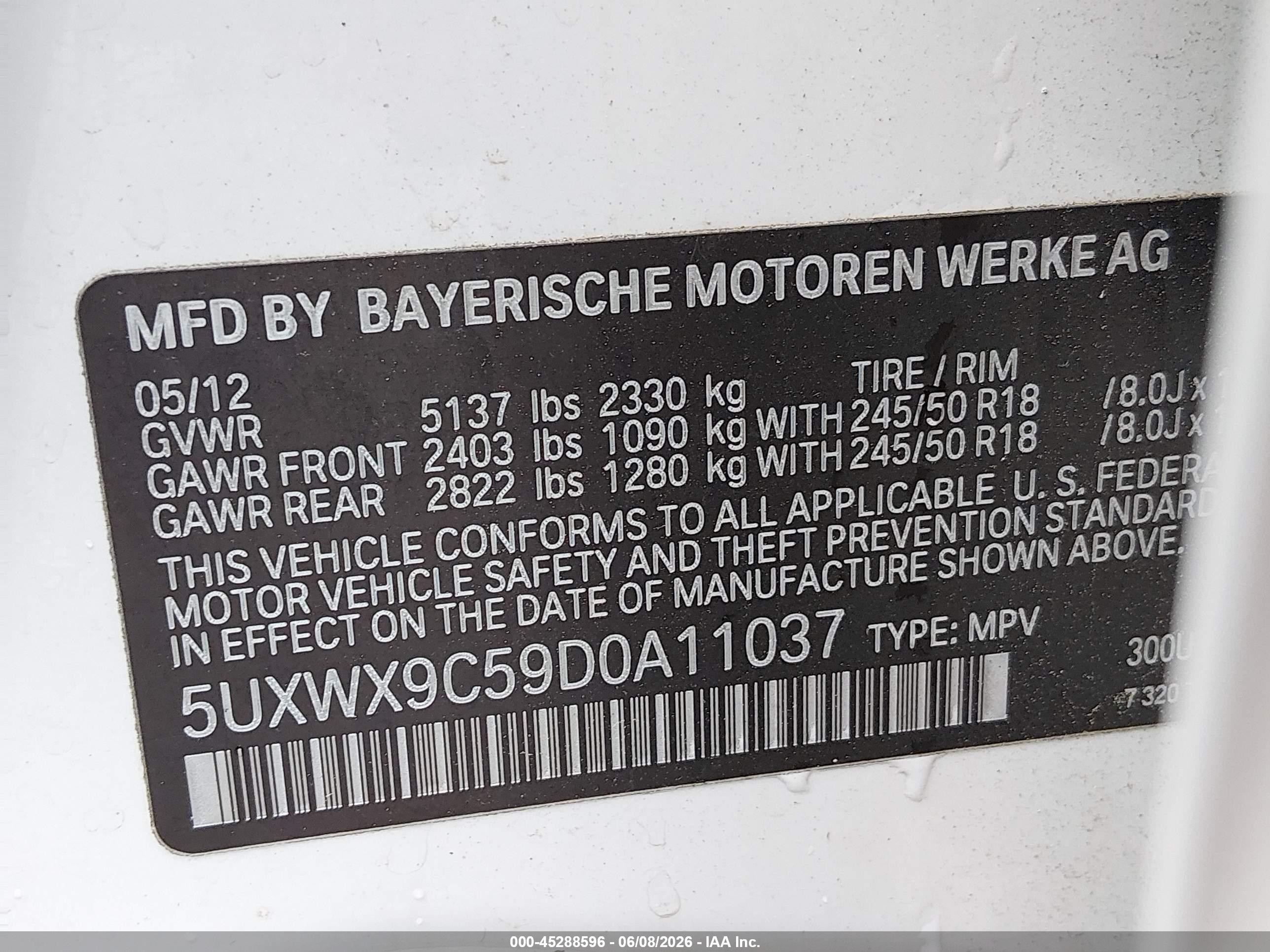 2013 Bmw X3 Xdrive28i White vin: 5UXWX9C59D0A11037