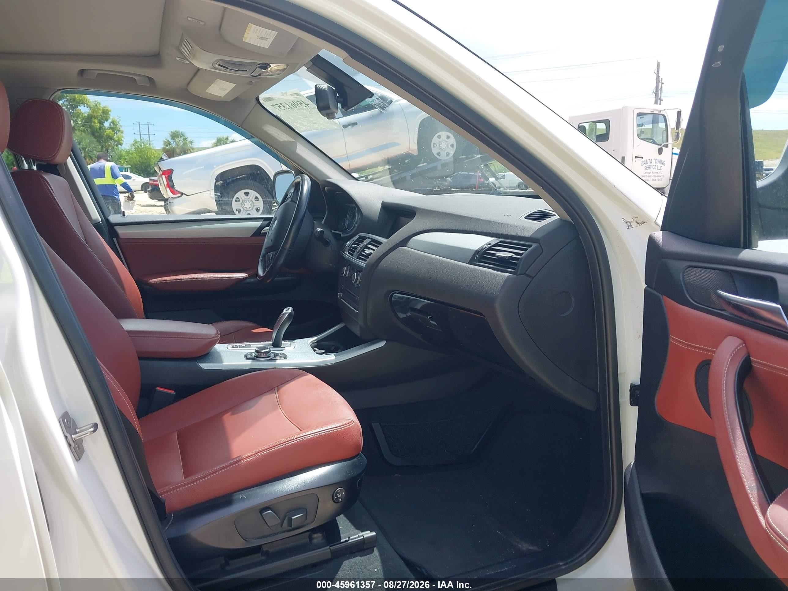 2013 Bmw X3 Xdrive28i White vin: 5UXWX9C59D0A13189