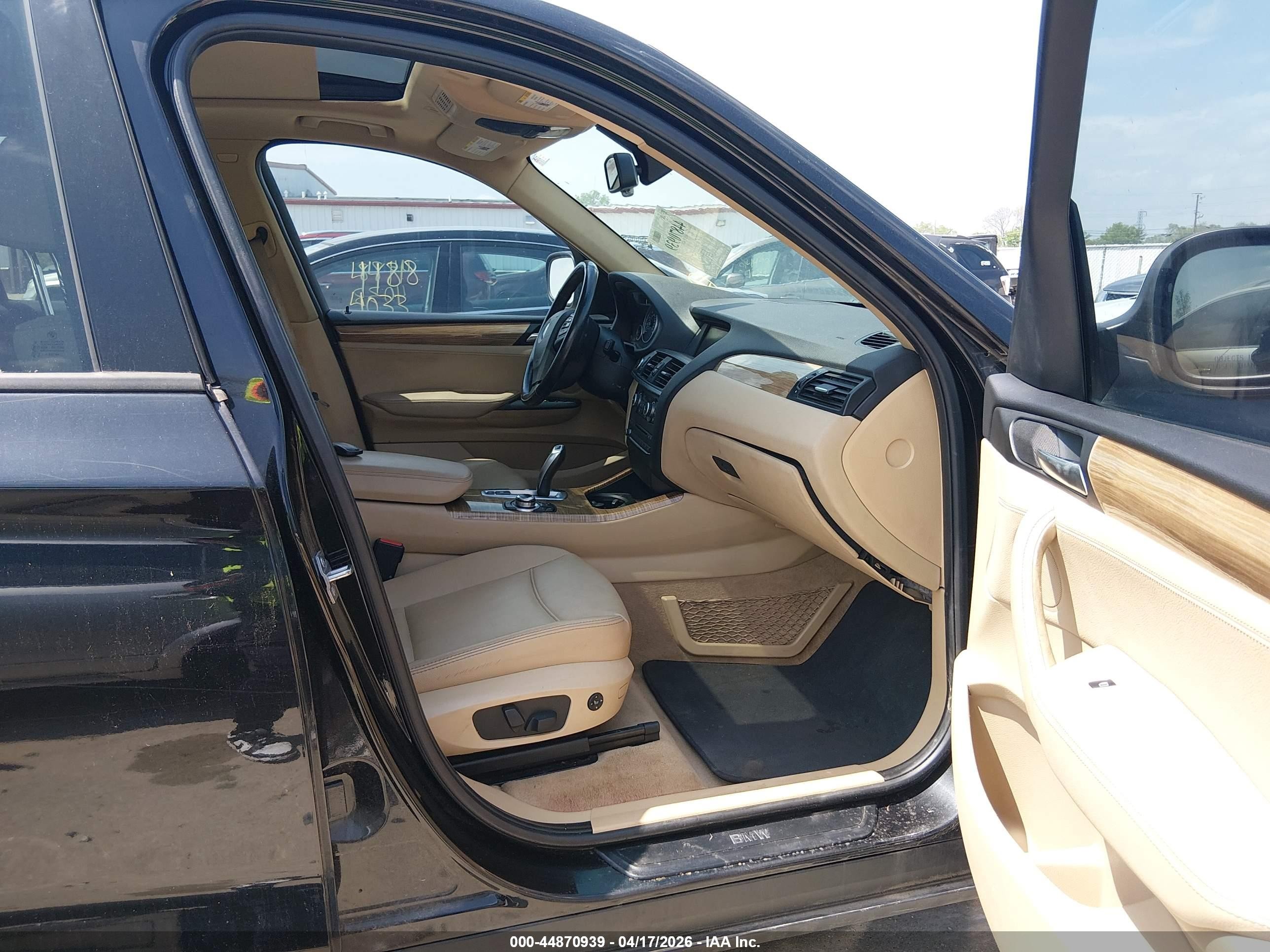 2013 Bmw X3 Xdrive28i Black vin: 5UXWX9C59D0A27044