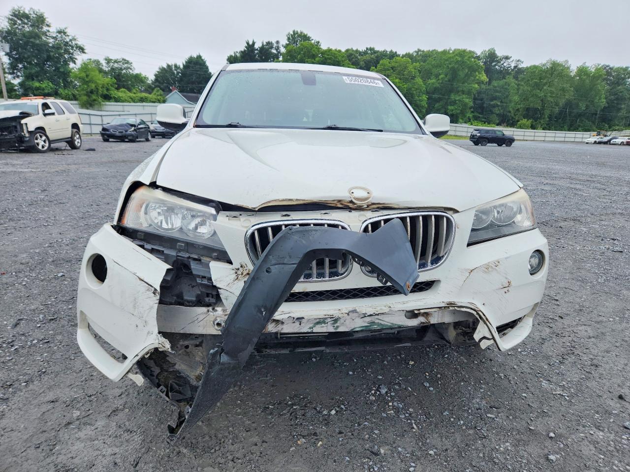 2013 Bmw X3 Xdrive28i White vin: 5UXWX9C59D0A32924