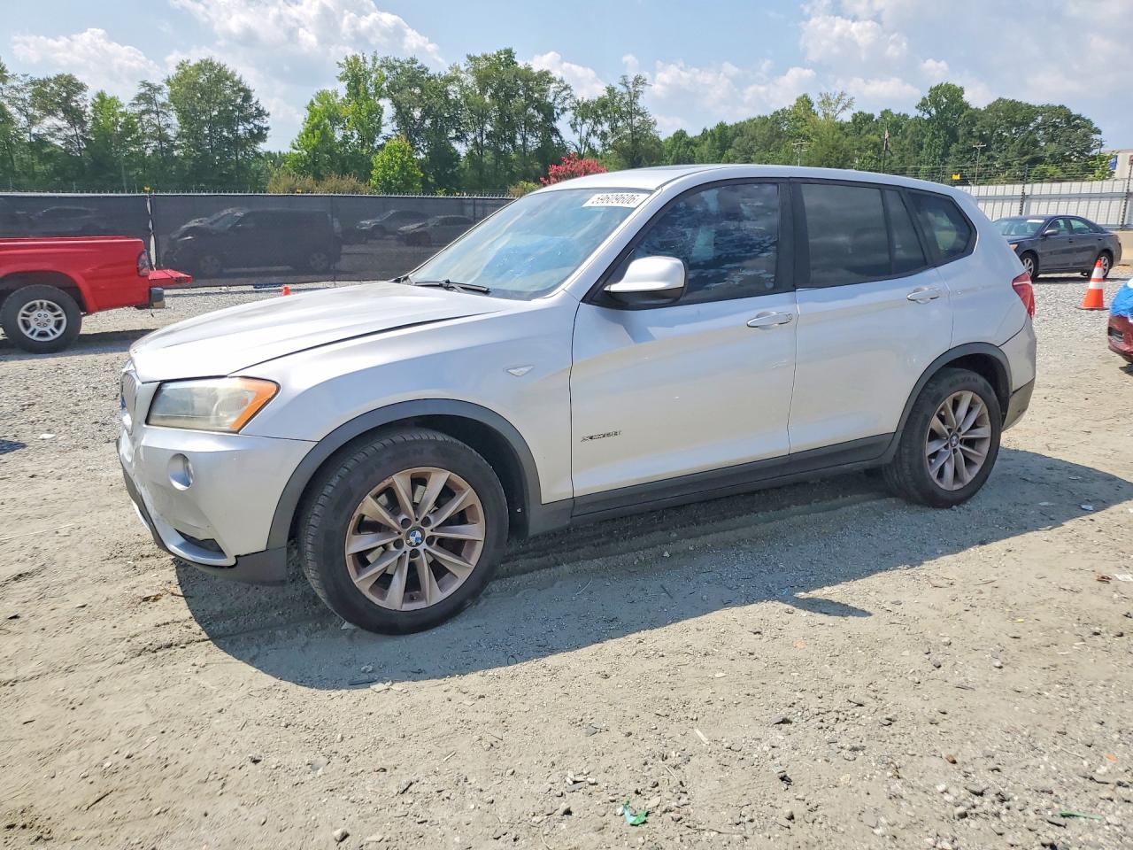 2013 Bmw X3 Xdrive28i Silver vin: 5UXWX9C59D0D03724