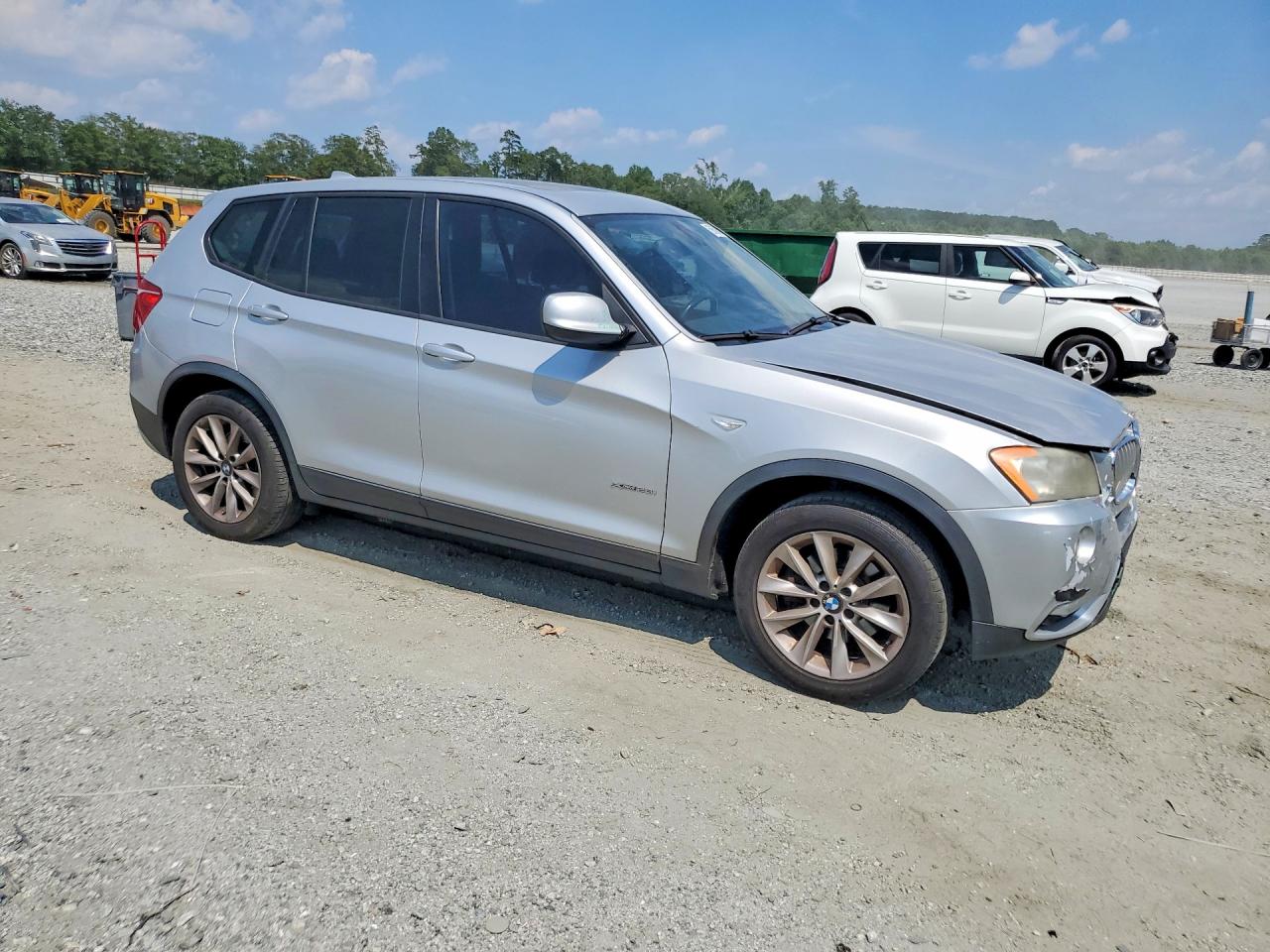 2013 Bmw X3 Xdrive28i Silver vin: 5UXWX9C59D0D03724