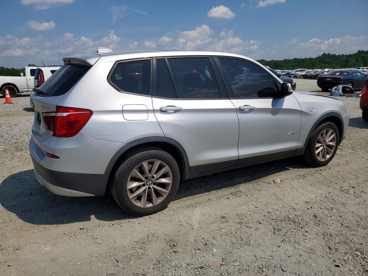 2013 Bmw X3 Xdrive28i Silver vin: 5UXWX9C59D0D03724