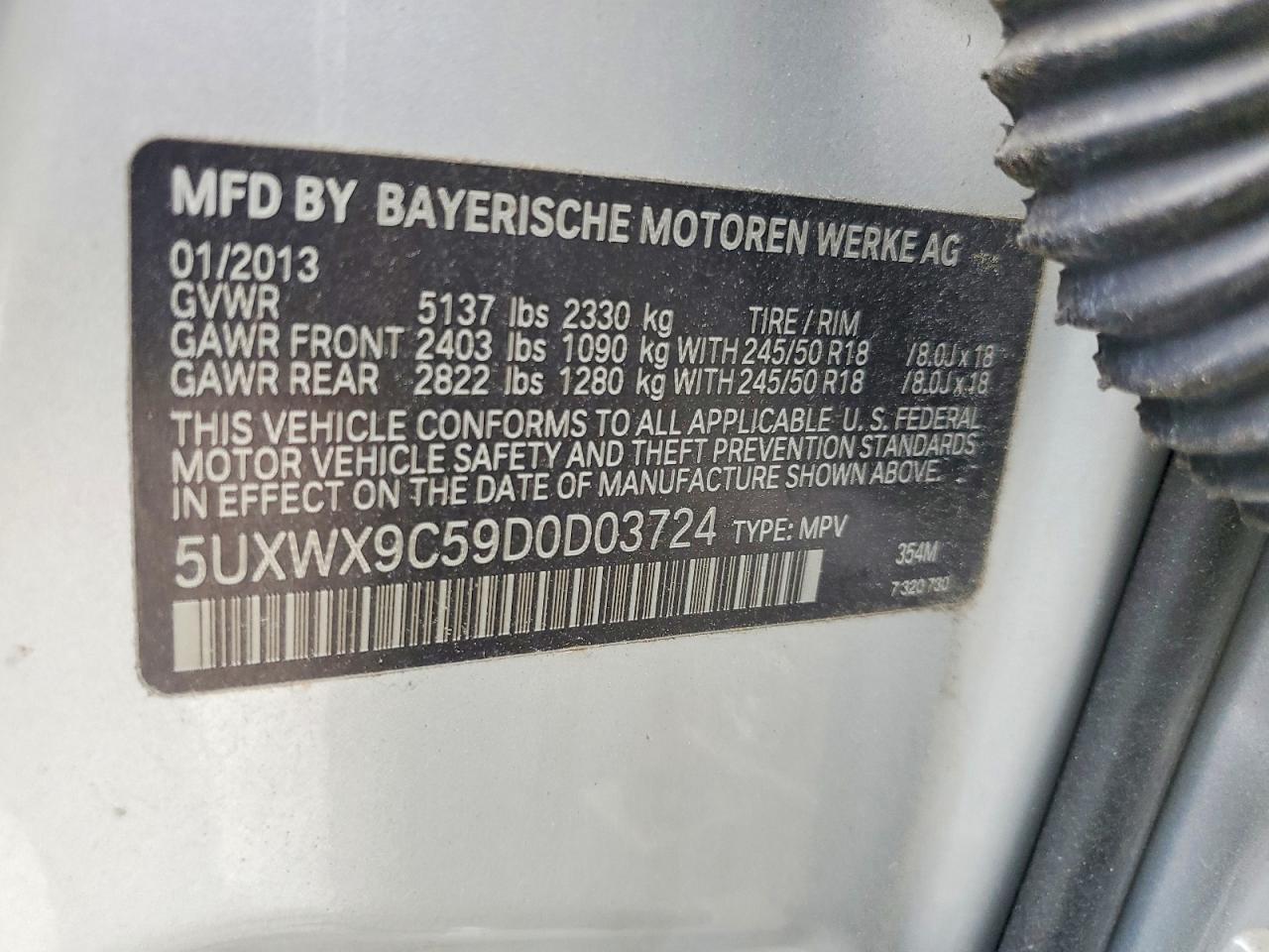 2013 Bmw X3 Xdrive28i Silver vin: 5UXWX9C59D0D03724