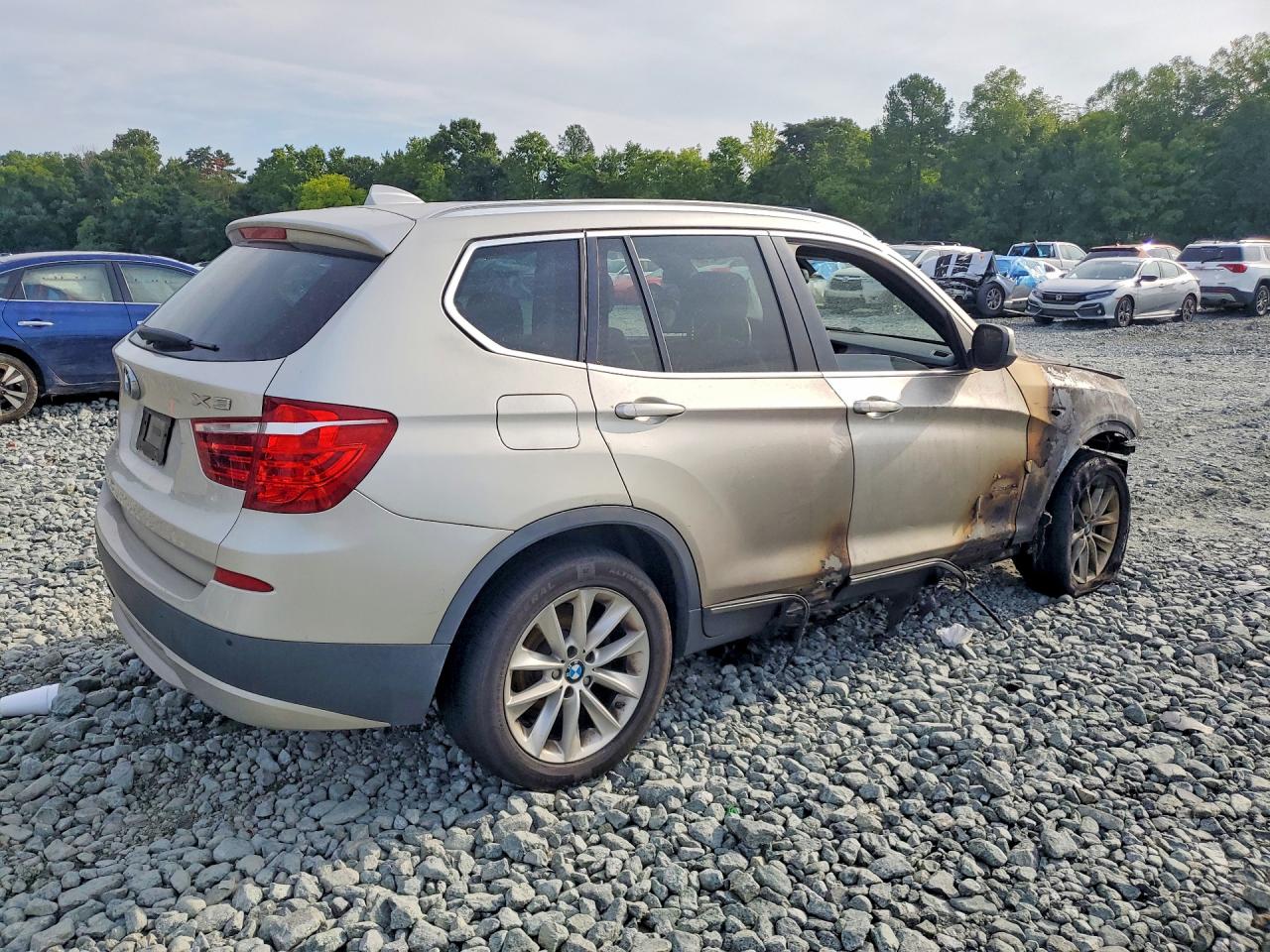 2013 Bmw X3 Xdrive28i Silver vin: 5UXWX9C59D0D04159
