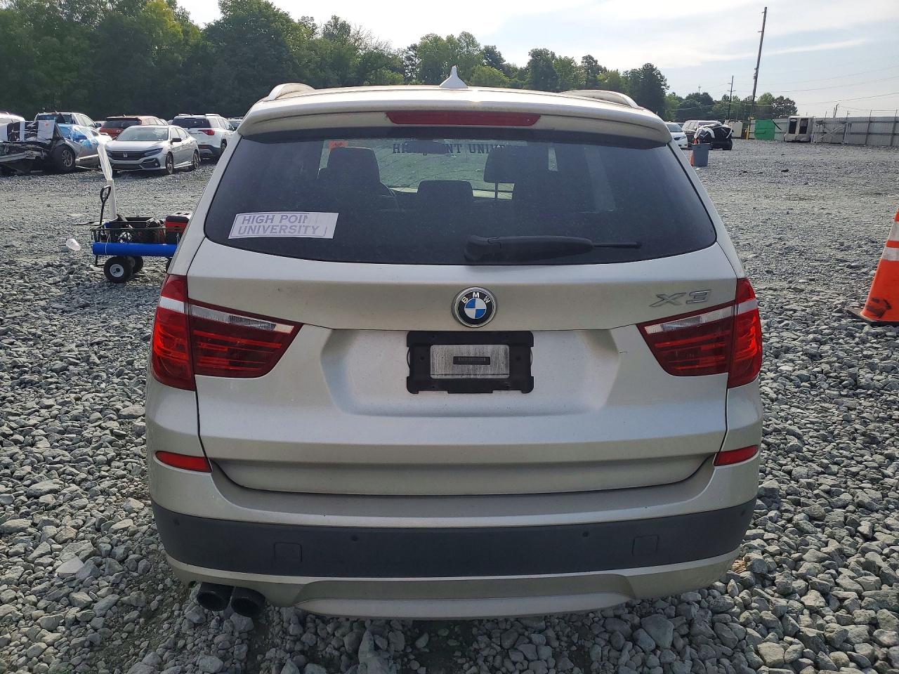2013 Bmw X3 Xdrive28i Silver vin: 5UXWX9C59D0D04159