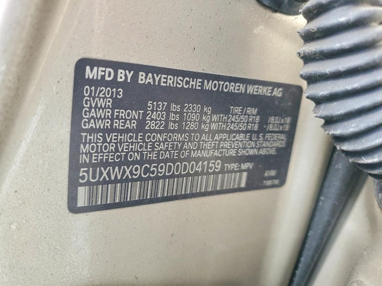 2013 Bmw X3 Xdrive28i Silver vin: 5UXWX9C59D0D04159