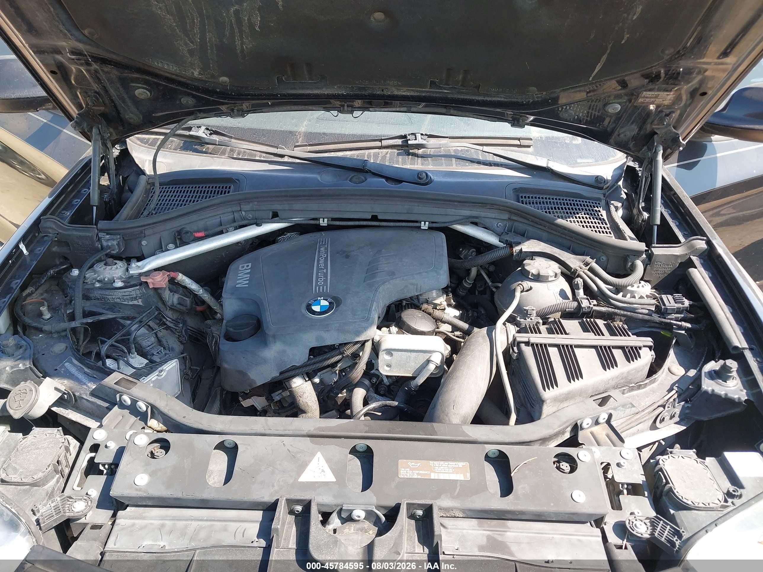 2013 Bmw X3 Xdrive28i Black vin: 5UXWX9C59D0D04324