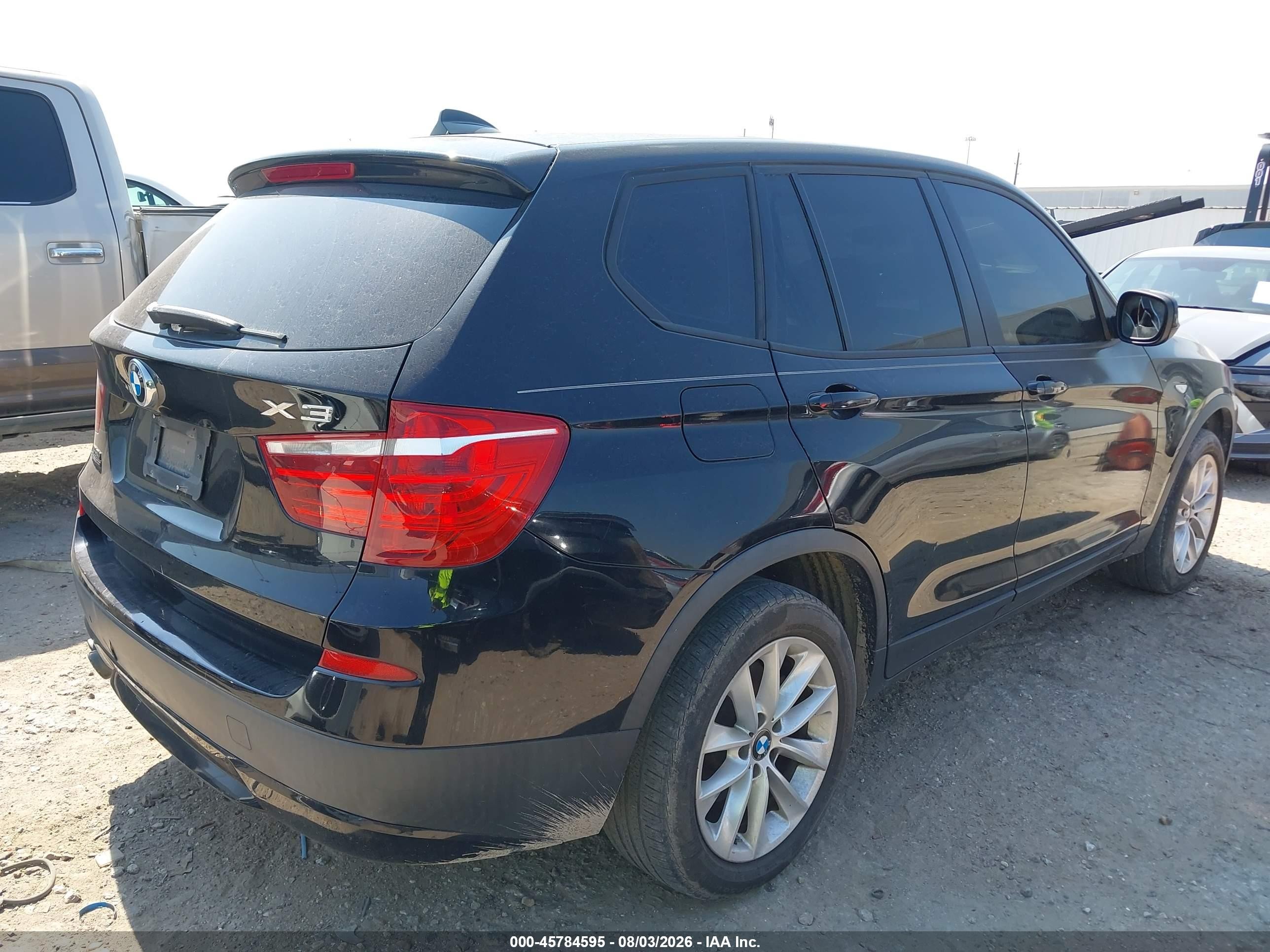 2013 Bmw X3 Xdrive28i Black vin: 5UXWX9C59D0D04324
