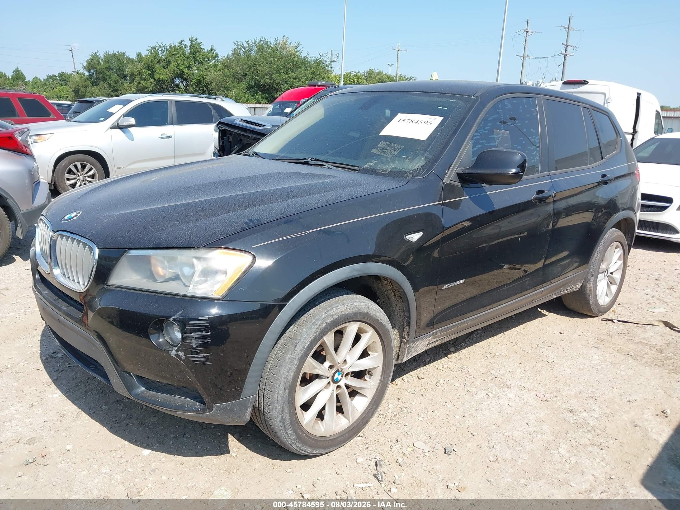 2013 Bmw X3 Xdrive28i Black vin: 5UXWX9C59D0D04324