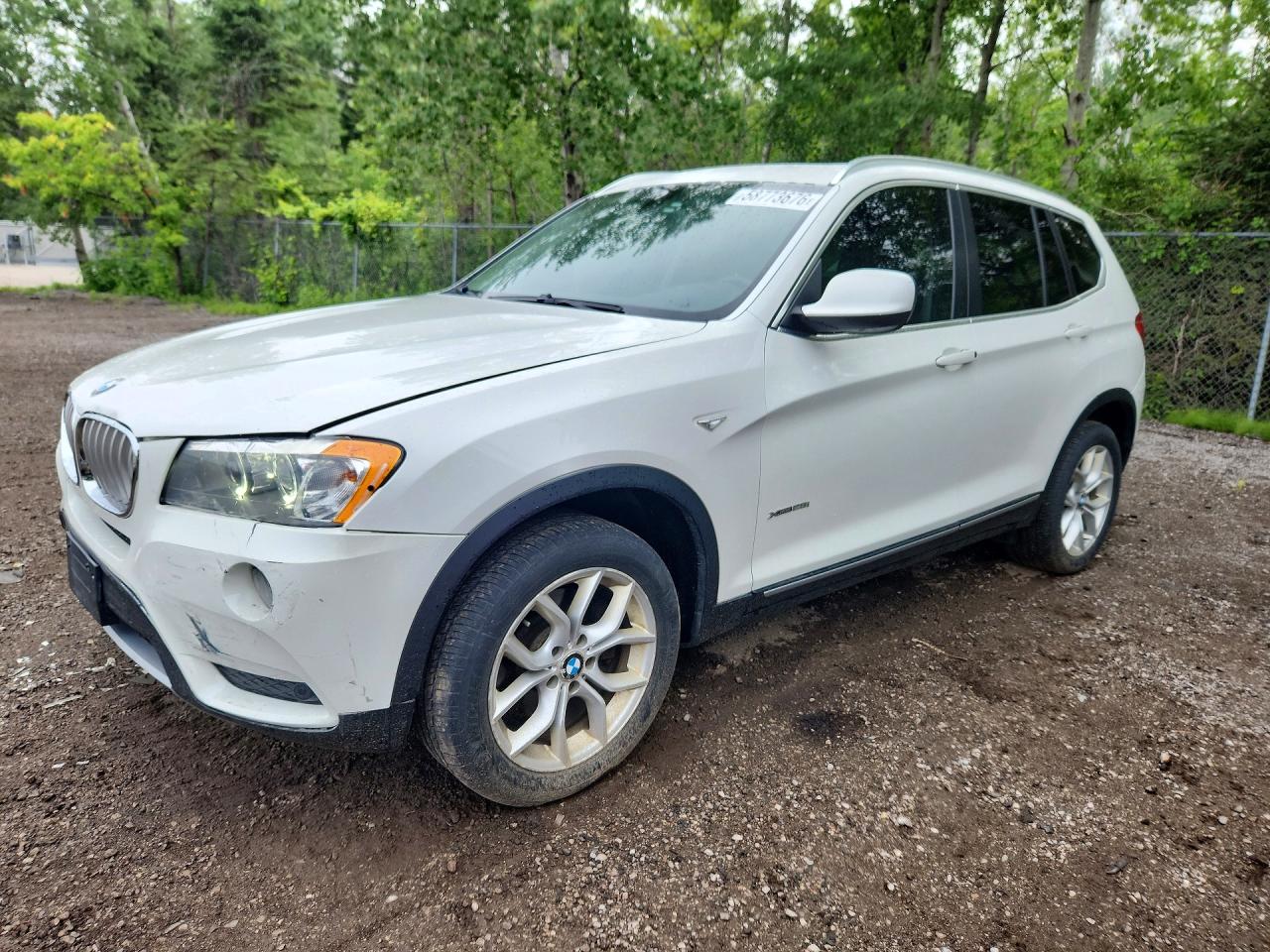 2014 Bmw X3 Xdrive28i White vin: 5UXWX9C59E0D15728