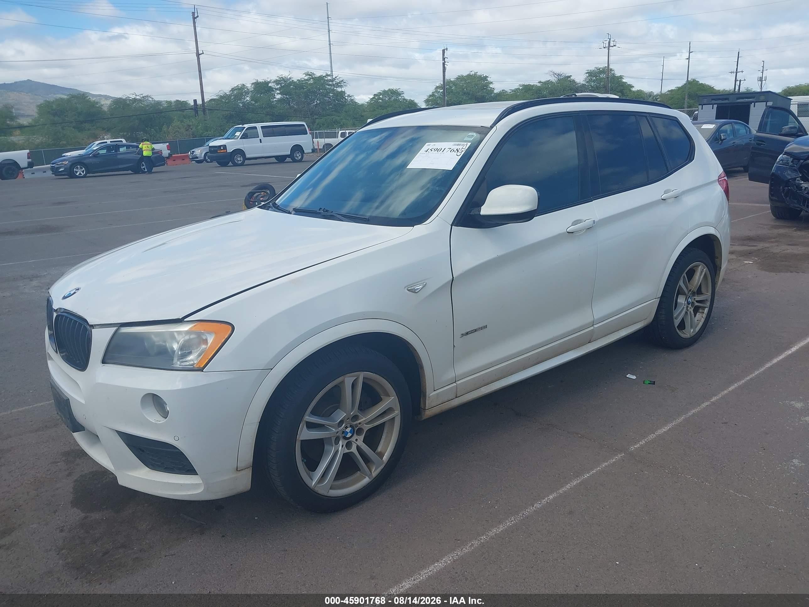 2014 Bmw X3 Xdrive28i Белый vin: 5UXWX9C59E0D18919