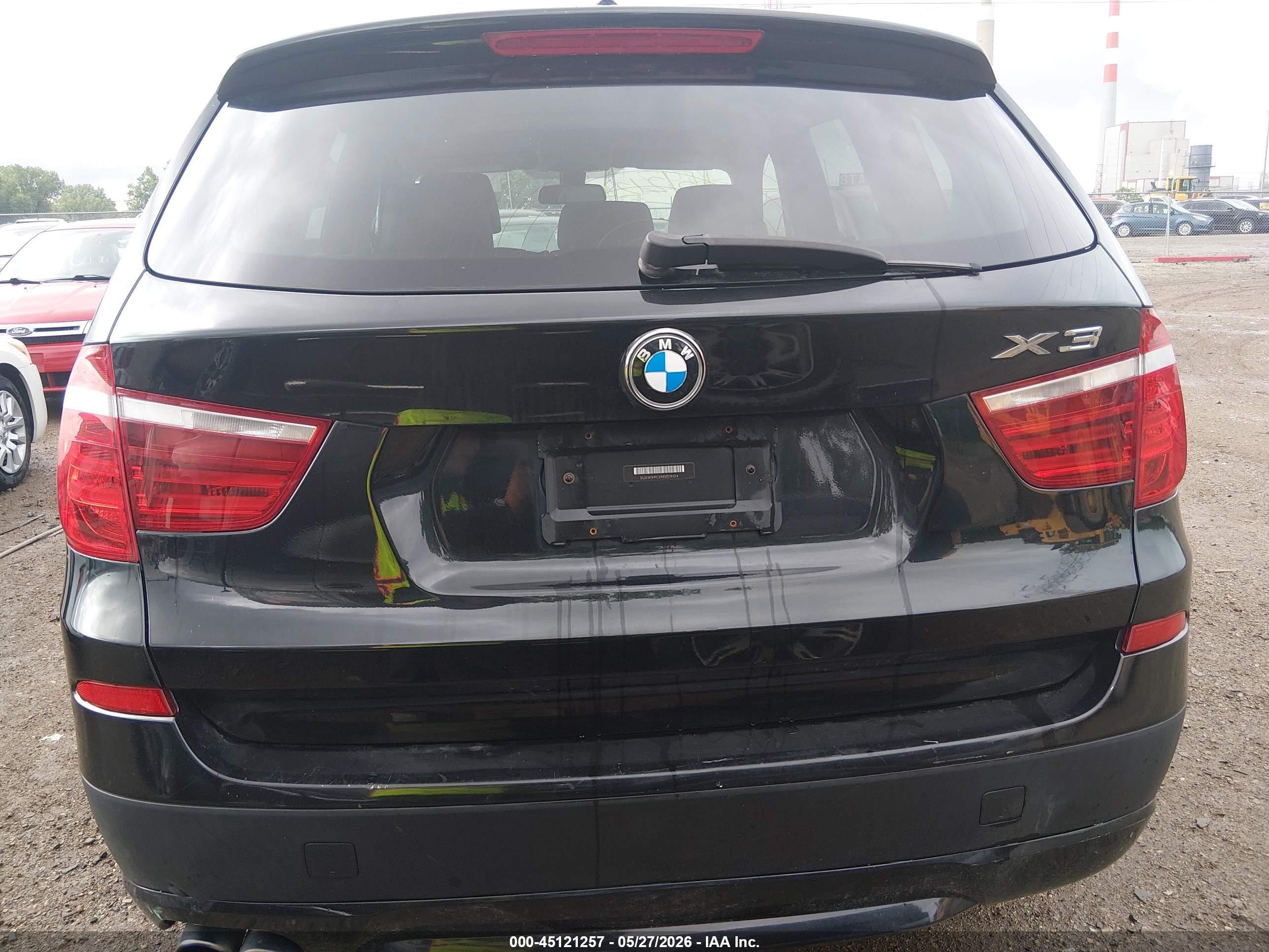 2014 Bmw X3 Xdrive28i Черный vin: 5UXWX9C59E0D19374