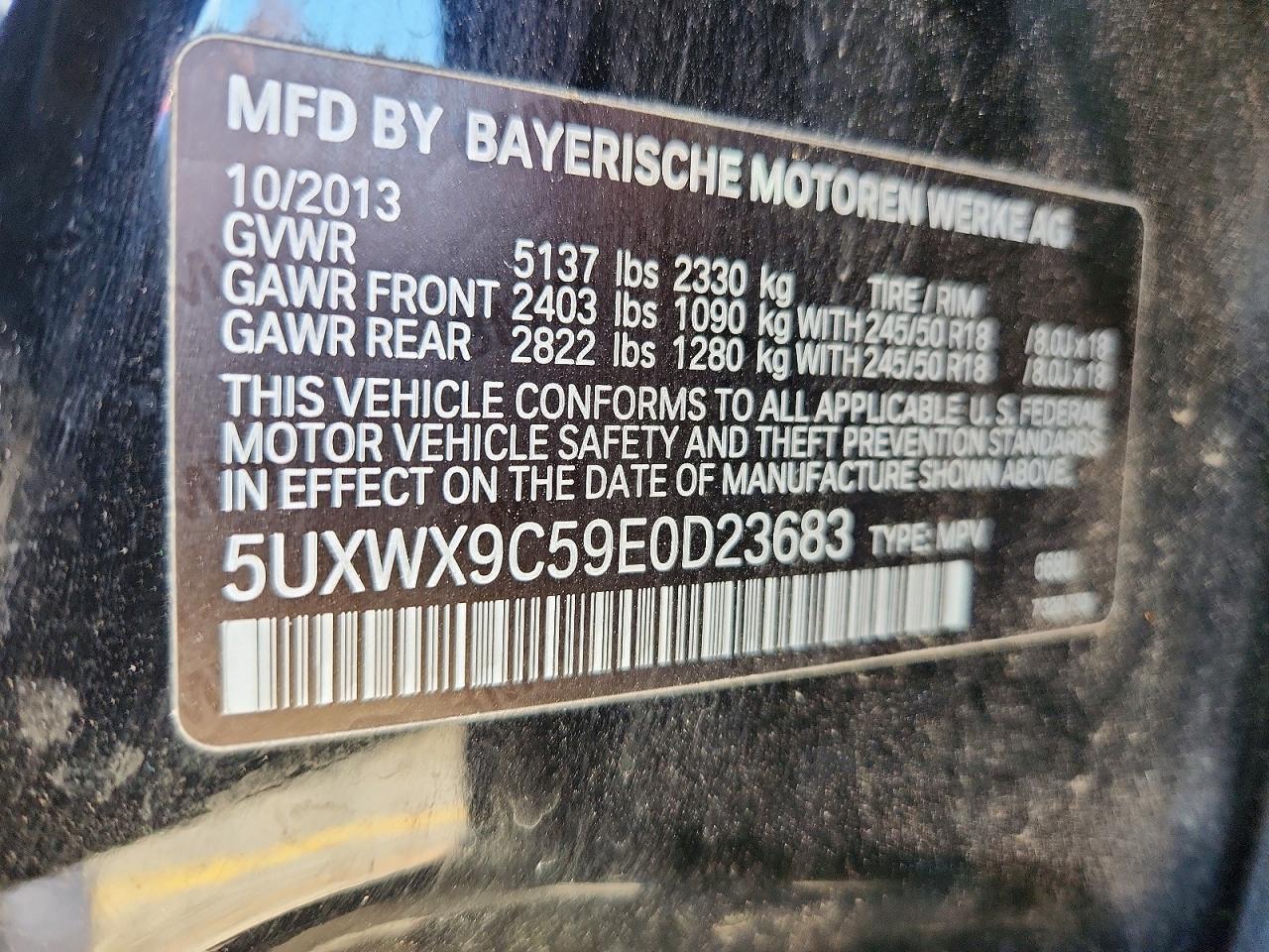 2014 Bmw X3 Xdrive28i Black vin: 5UXWX9C59E0D23683