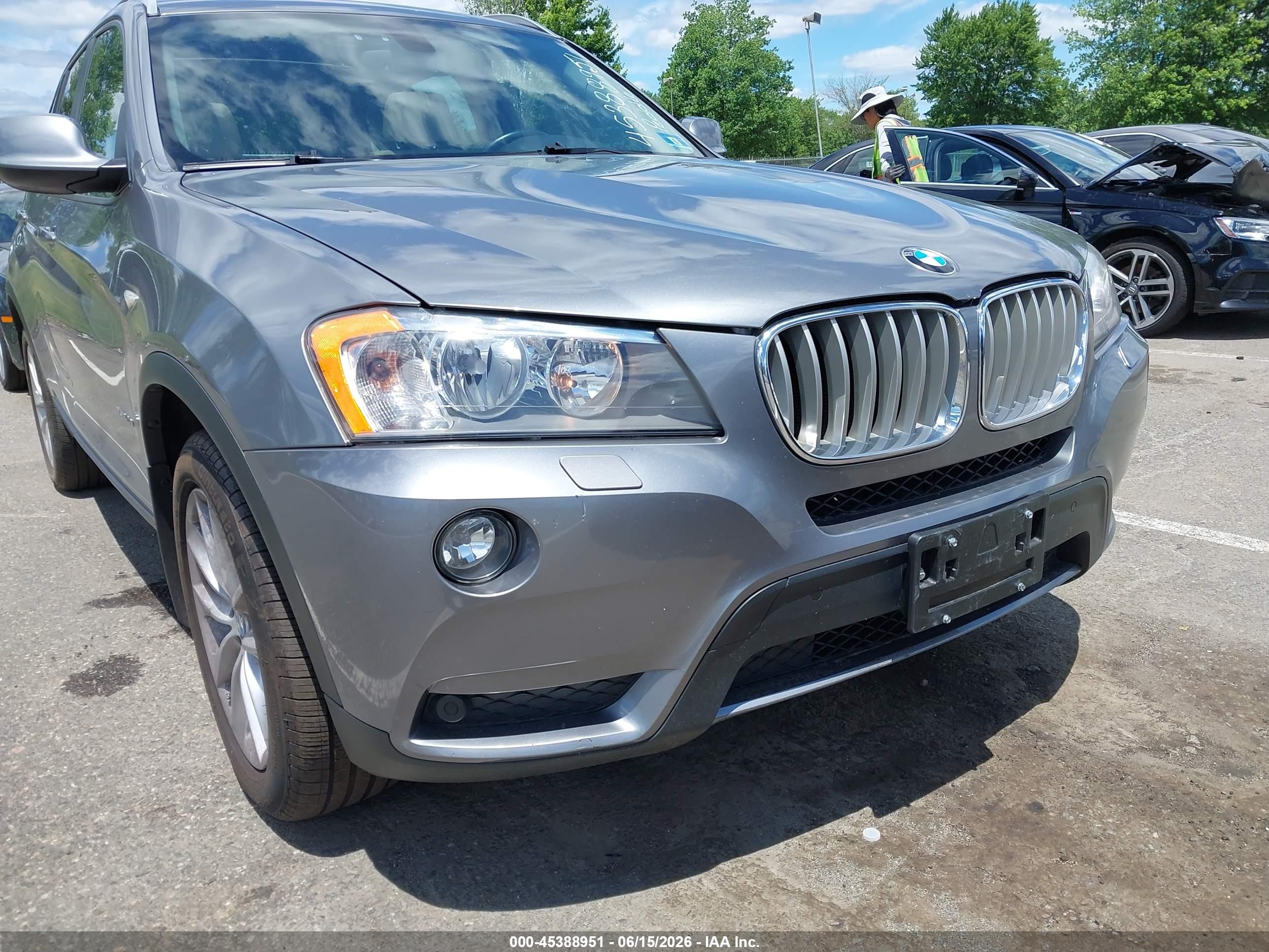 2014 Bmw X3 Xdrive28i Gray vin: 5UXWX9C59E0D24946