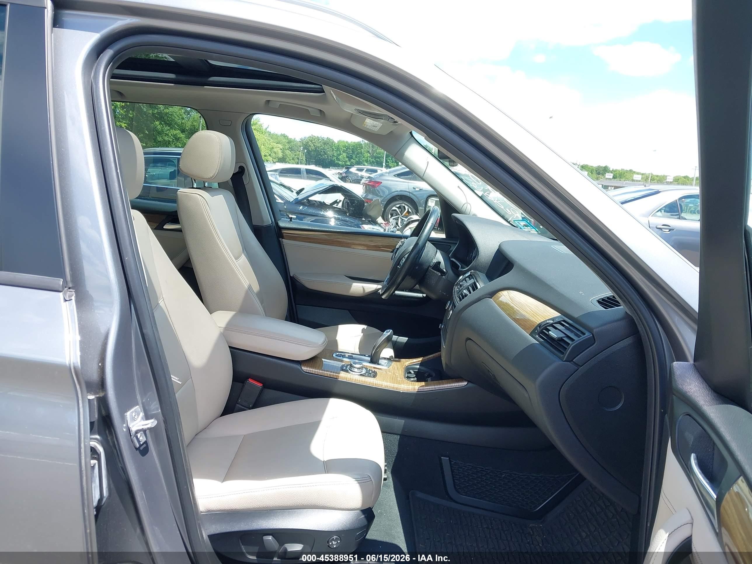 2014 Bmw X3 Xdrive28i Gray vin: 5UXWX9C59E0D24946