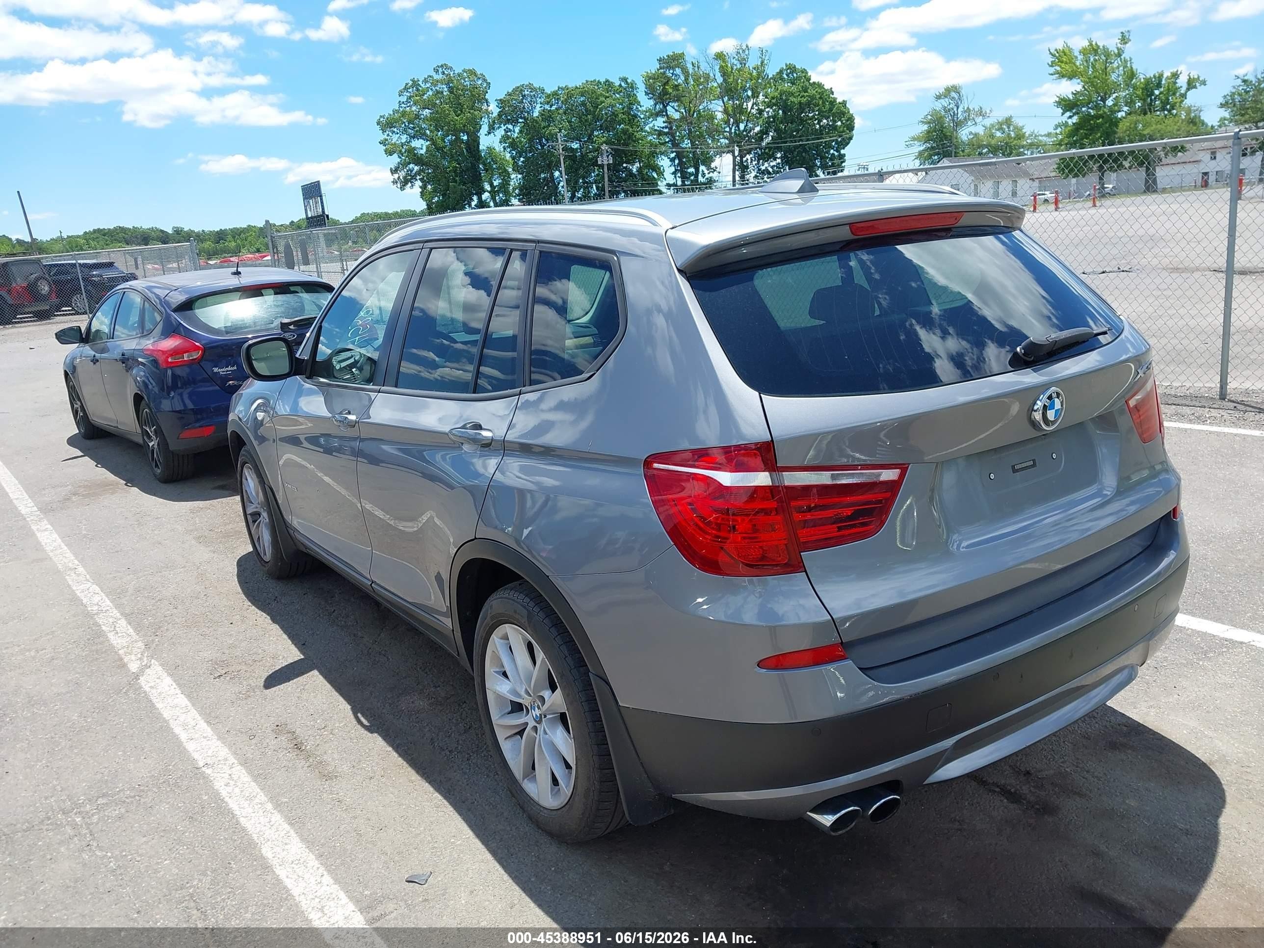 2014 Bmw X3 Xdrive28i Gray vin: 5UXWX9C59E0D24946