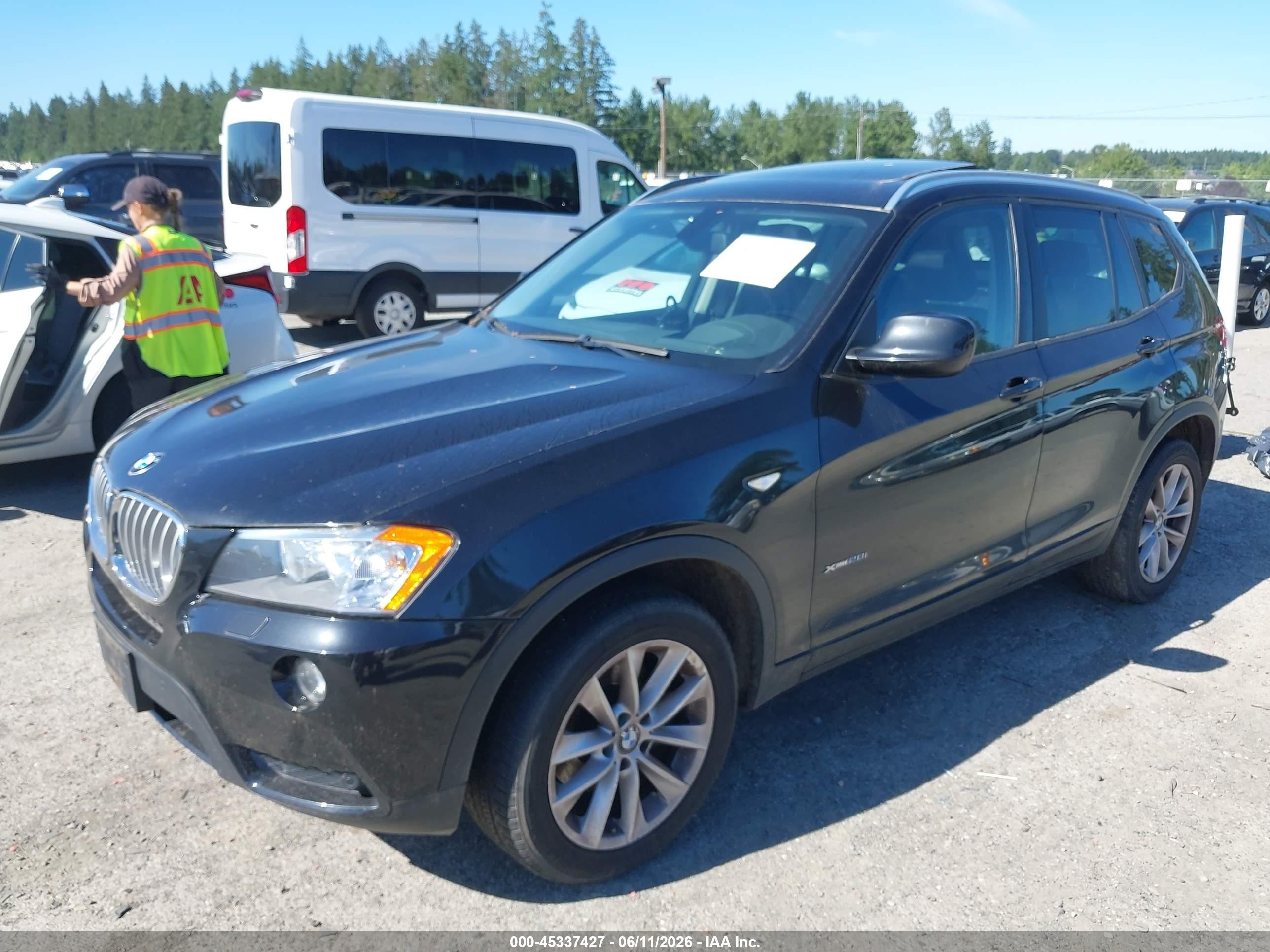 2014 Bmw X3 Xdrive28i Black vin: 5UXWX9C59E0D25658