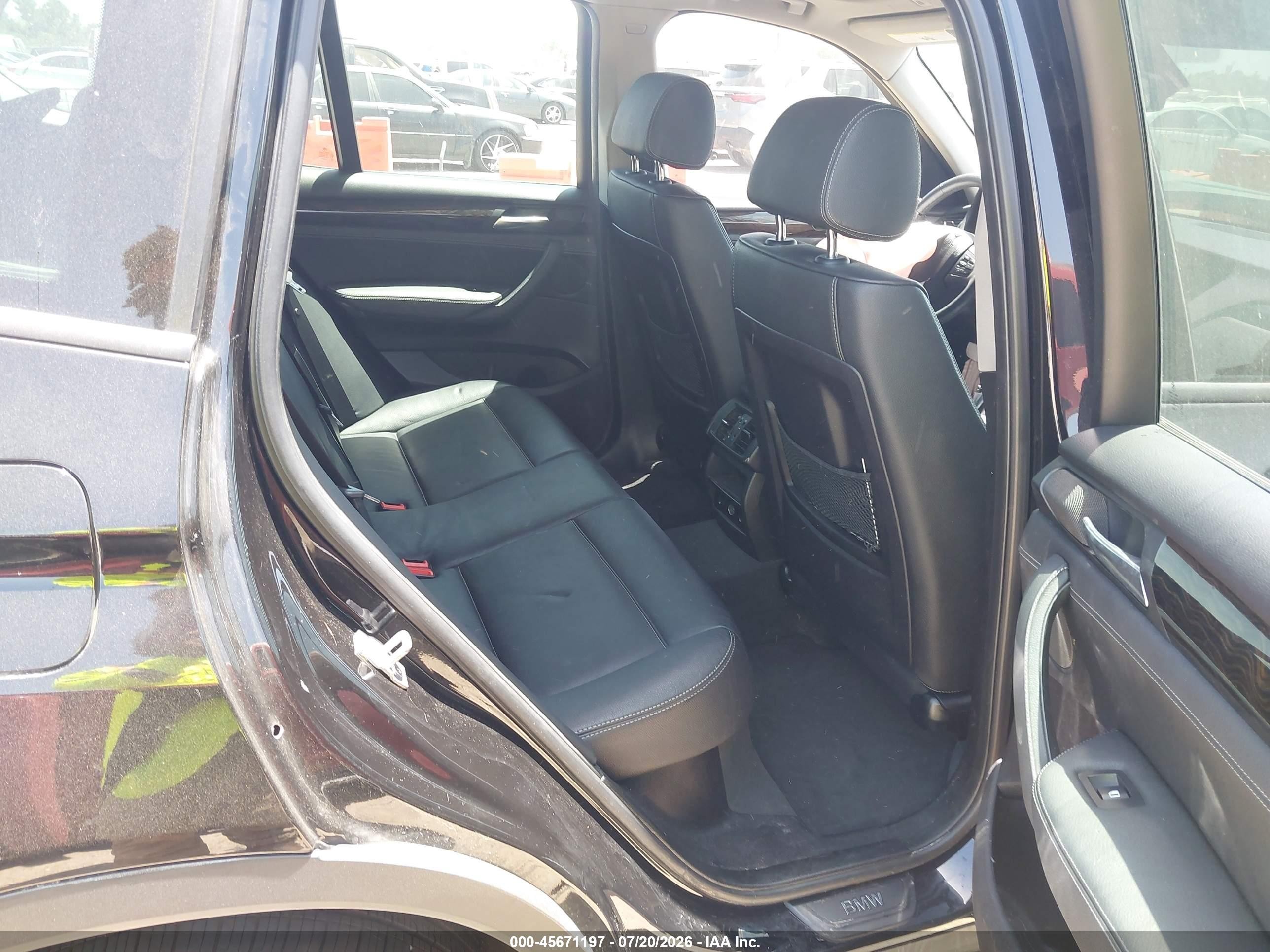 2014 Bmw X3 Xdrive28i Black vin: 5UXWX9C59E0D27636