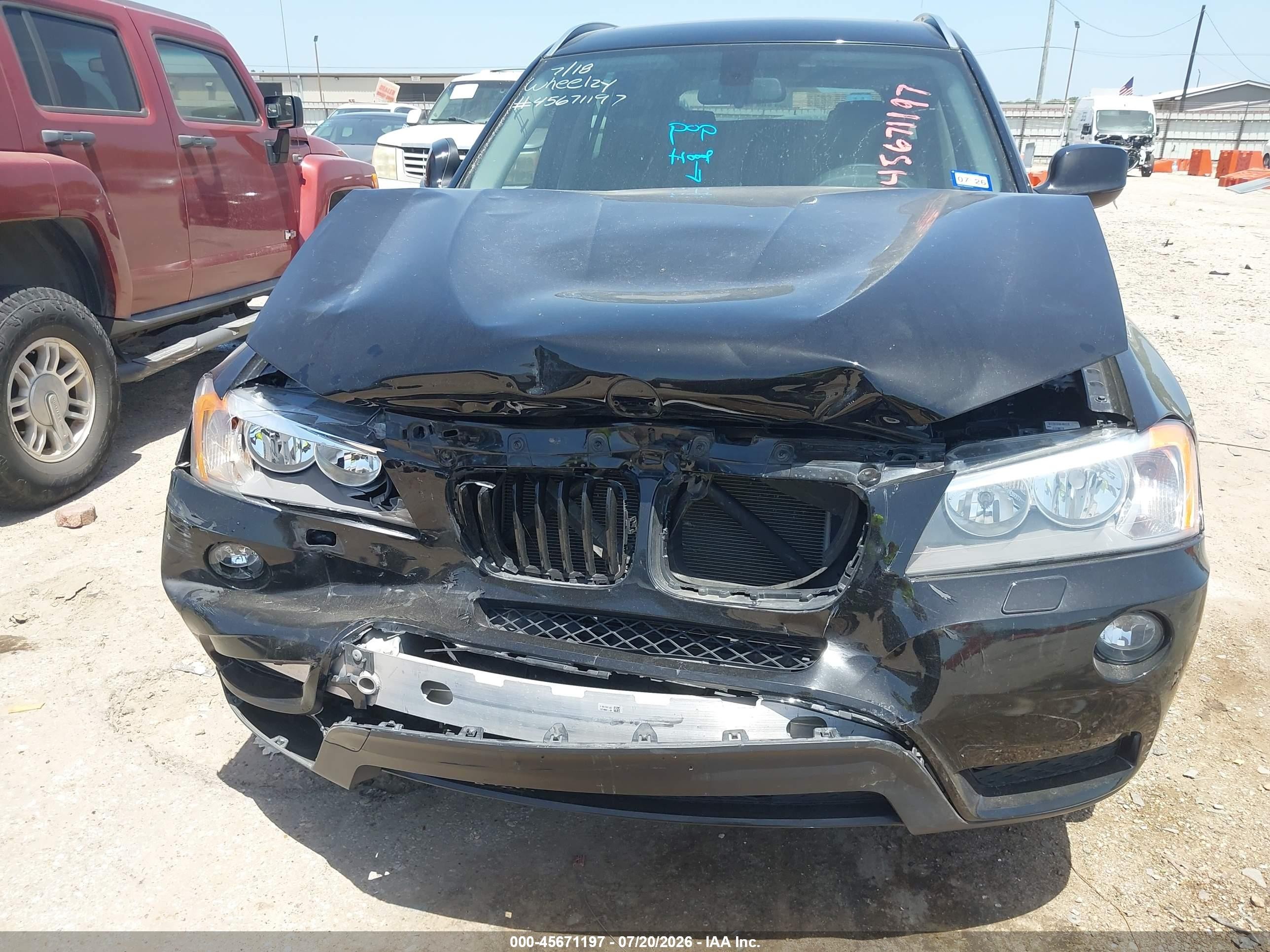 2014 Bmw X3 Xdrive28i Black vin: 5UXWX9C59E0D27636