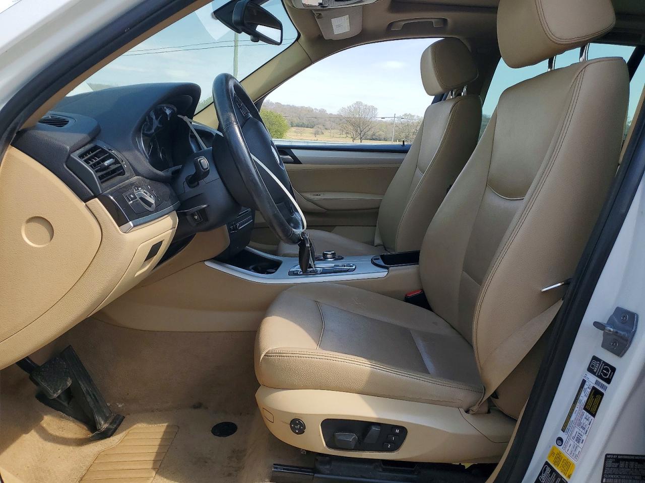 2014 Bmw X3 Xdrive28i White vin: 5UXWX9C59E0D27880