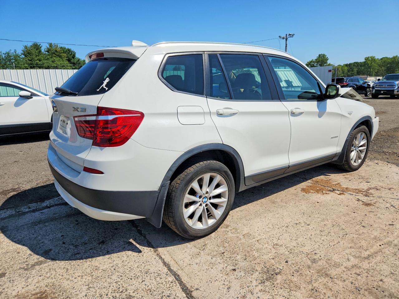 2014 Bmw X3 Xdrive28i White vin: 5UXWX9C59E0D32299