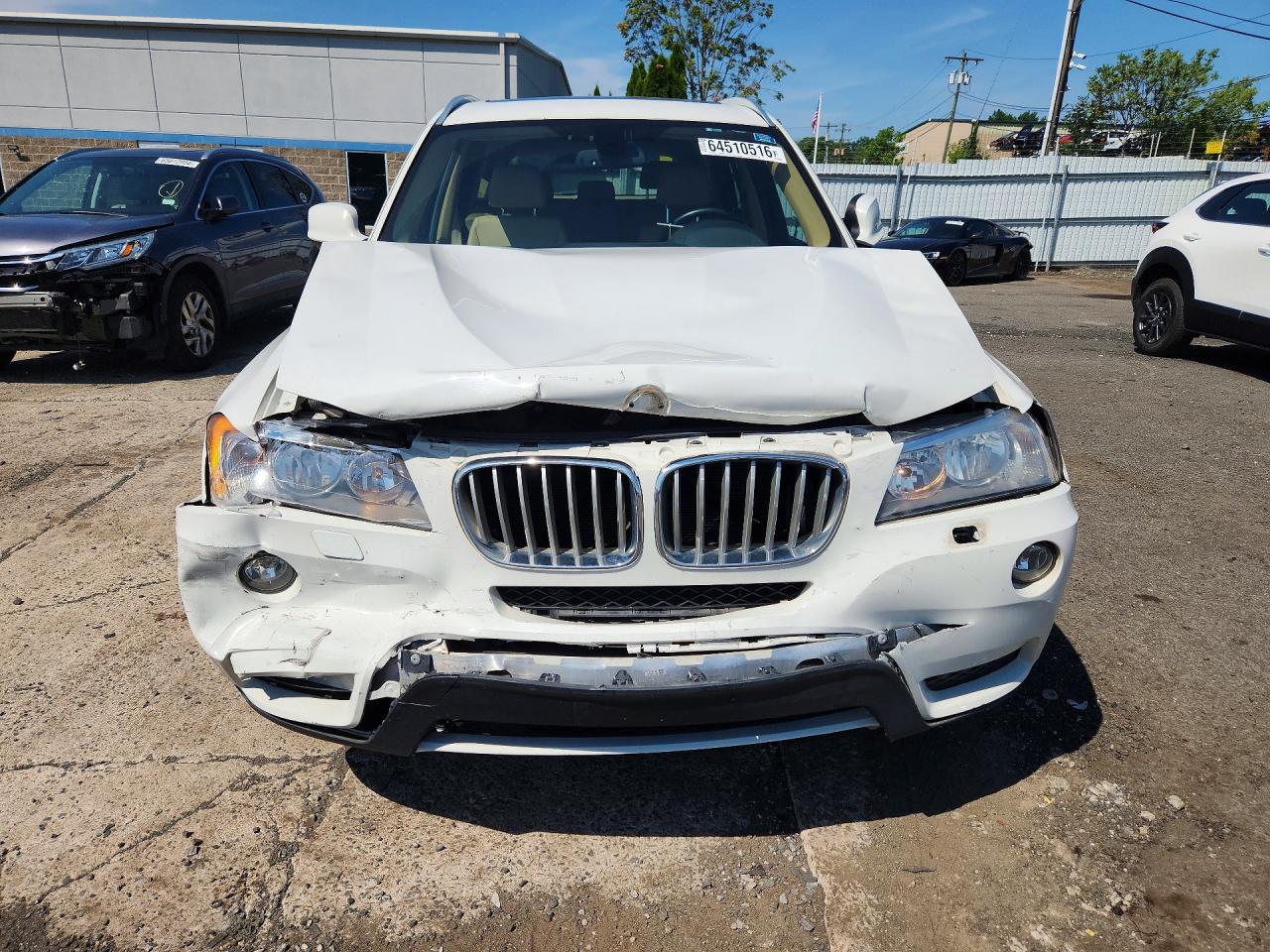 2014 Bmw X3 Xdrive28i White vin: 5UXWX9C59E0D32299