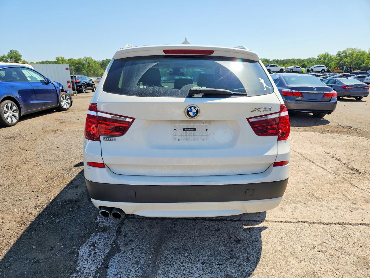 2014 Bmw X3 Xdrive28i White vin: 5UXWX9C59E0D32299