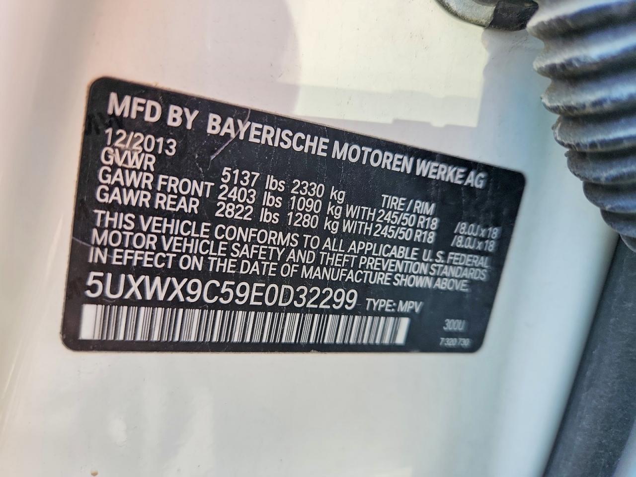 2014 Bmw X3 Xdrive28i White vin: 5UXWX9C59E0D32299
