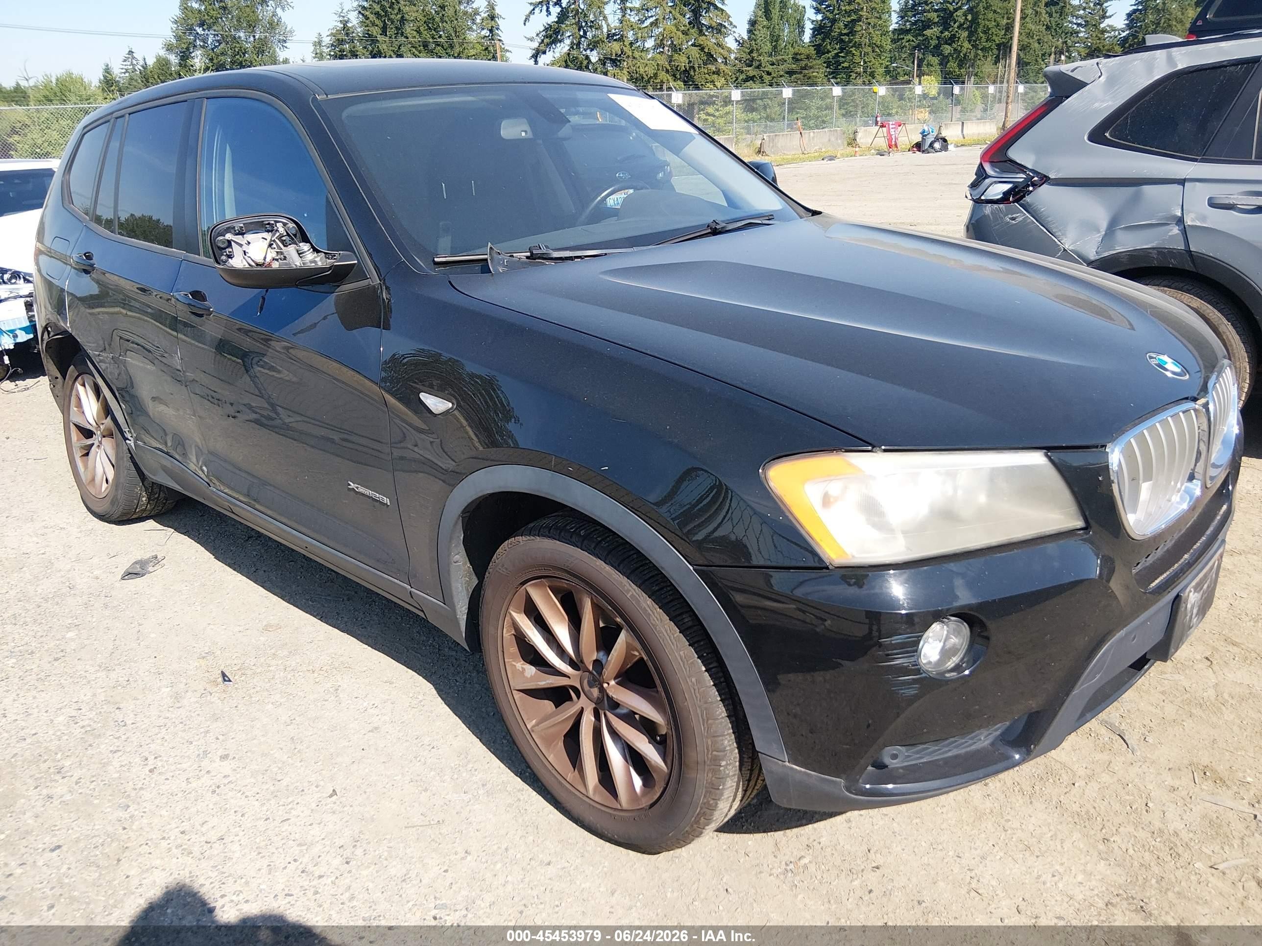 2014 Bmw X3 Xdrive28i Black vin: 5UXWX9C59E0D34831