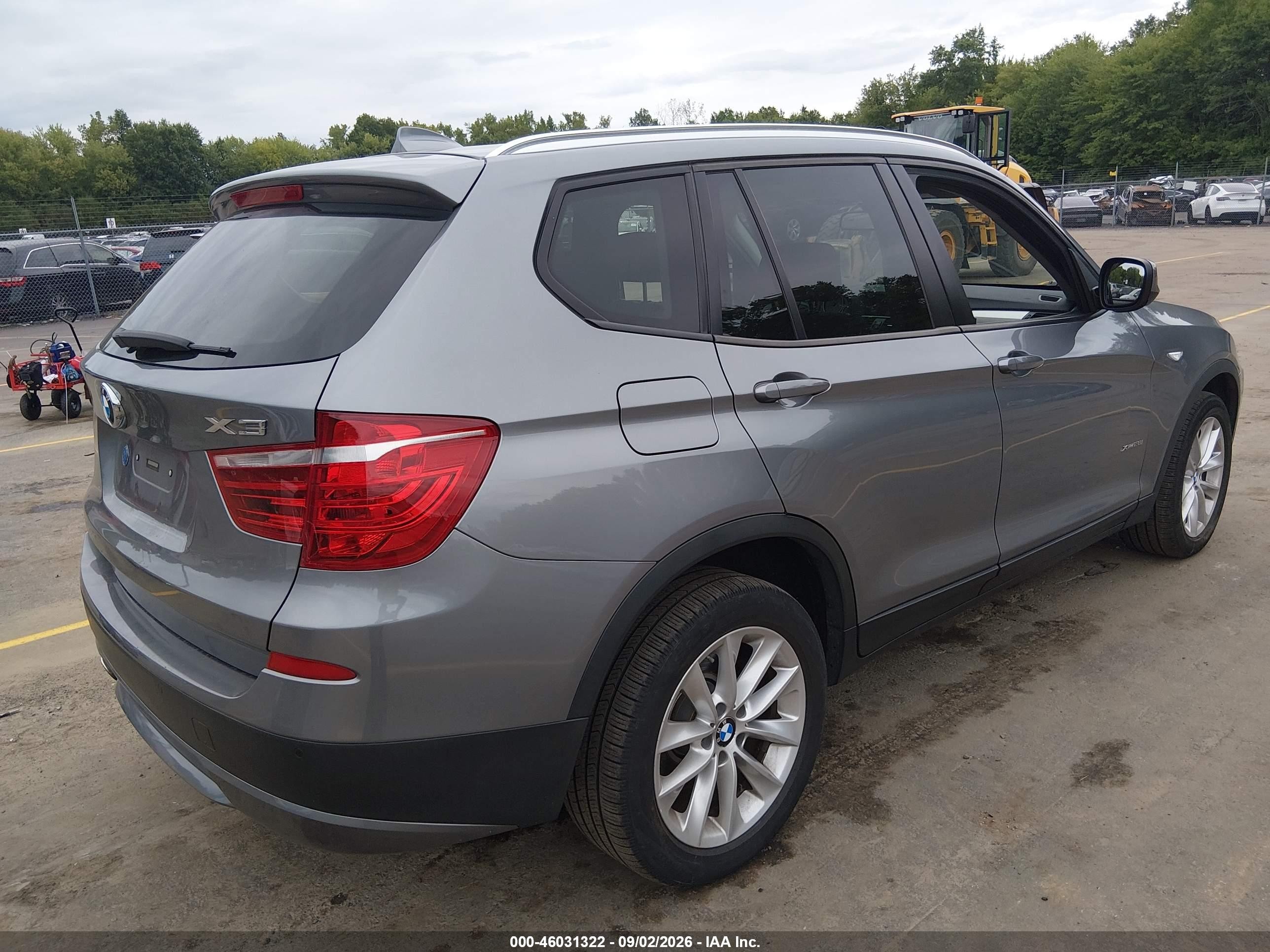 2014 Bmw X3 Xdrive28i Gray vin: 5UXWX9C59E0D42055
