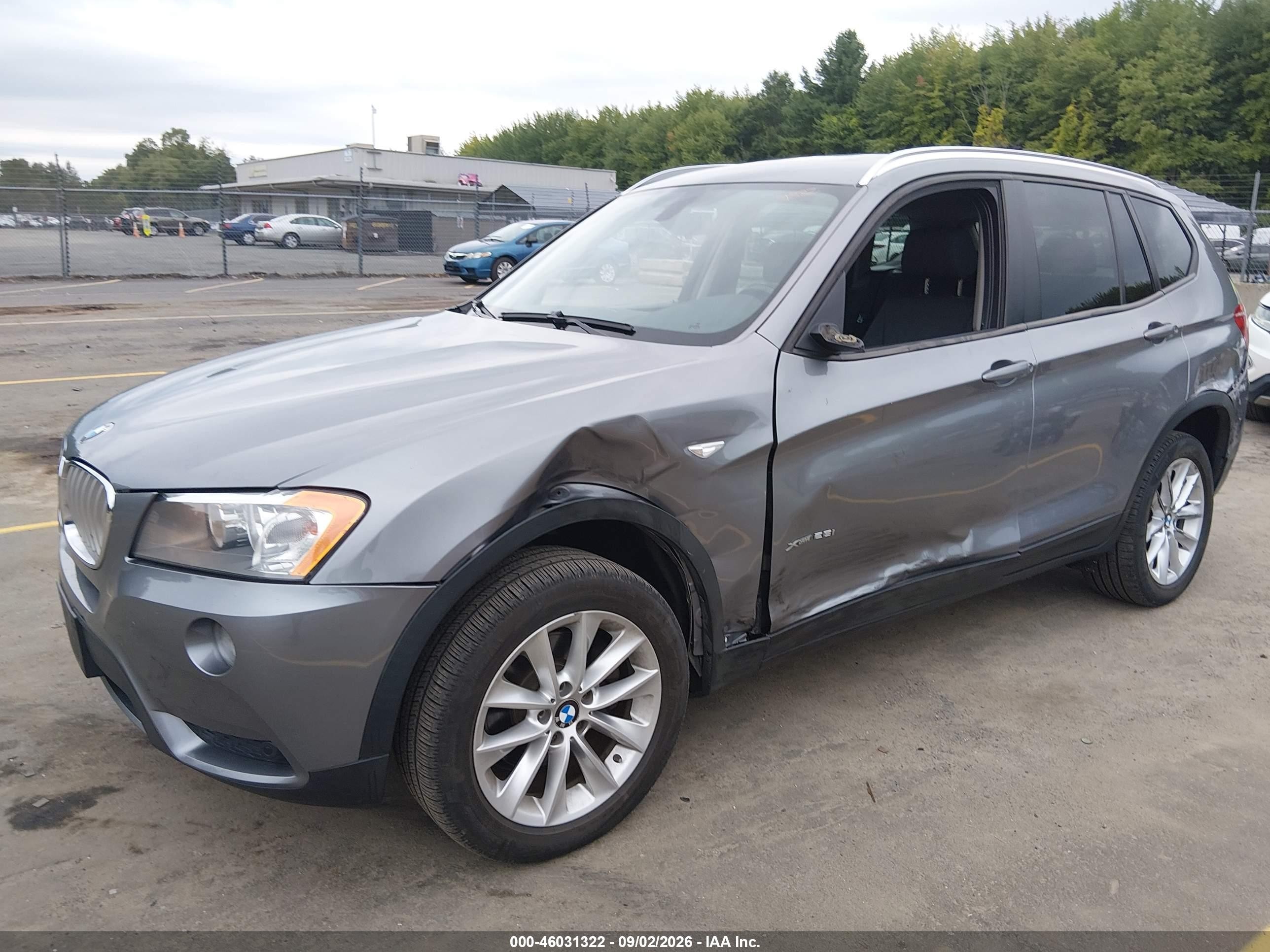 2014 Bmw X3 Xdrive28i Gray vin: 5UXWX9C59E0D42055