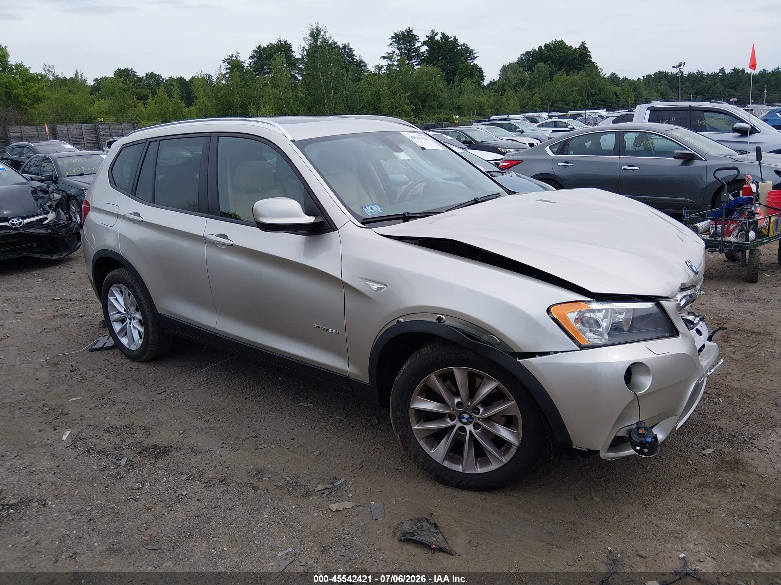 2014 Bmw X3 Xdrive28i Tan vin: 5UXWX9C59E0D42668