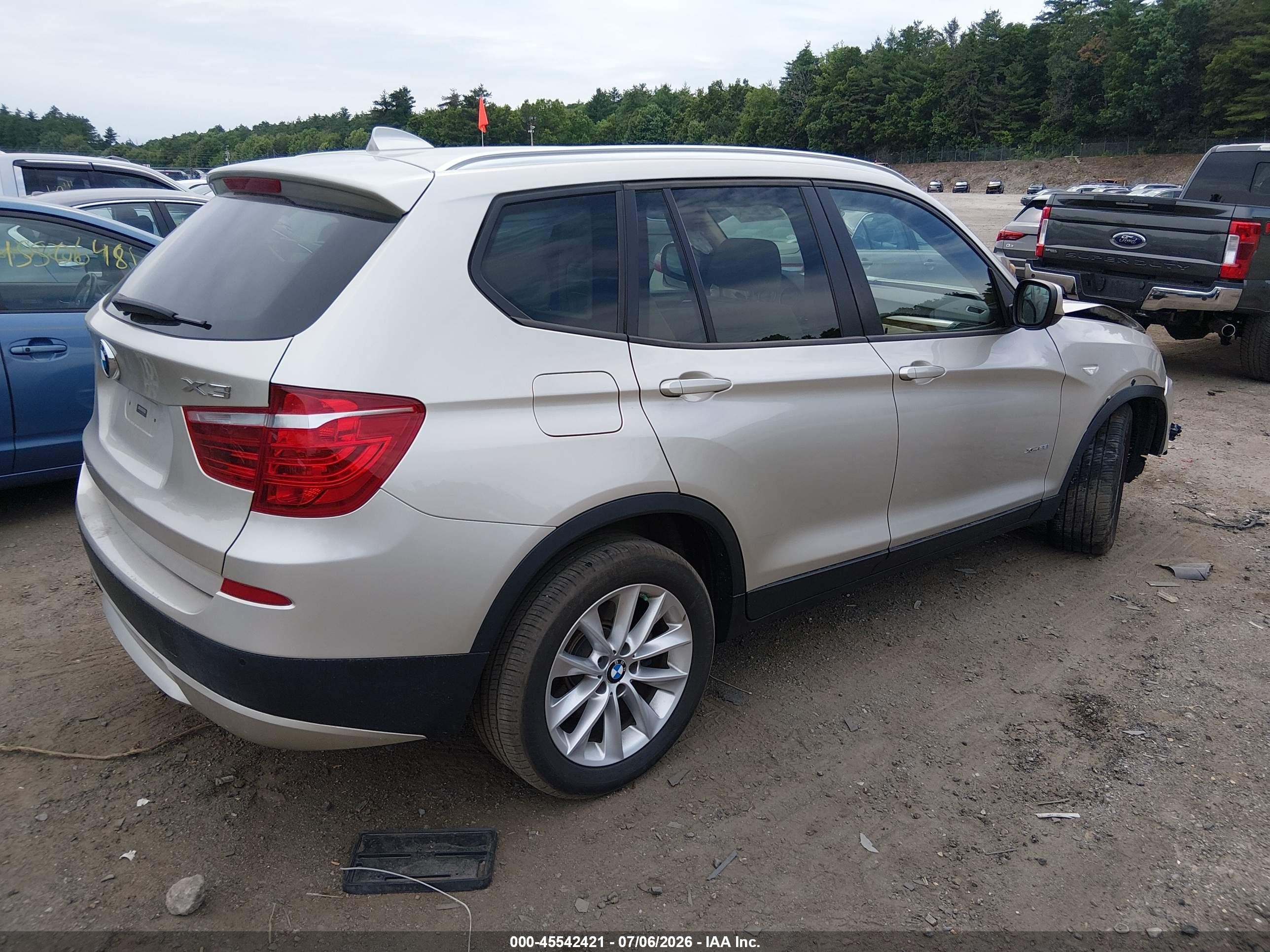 2014 Bmw X3 Xdrive28i Tan vin: 5UXWX9C59E0D42668
