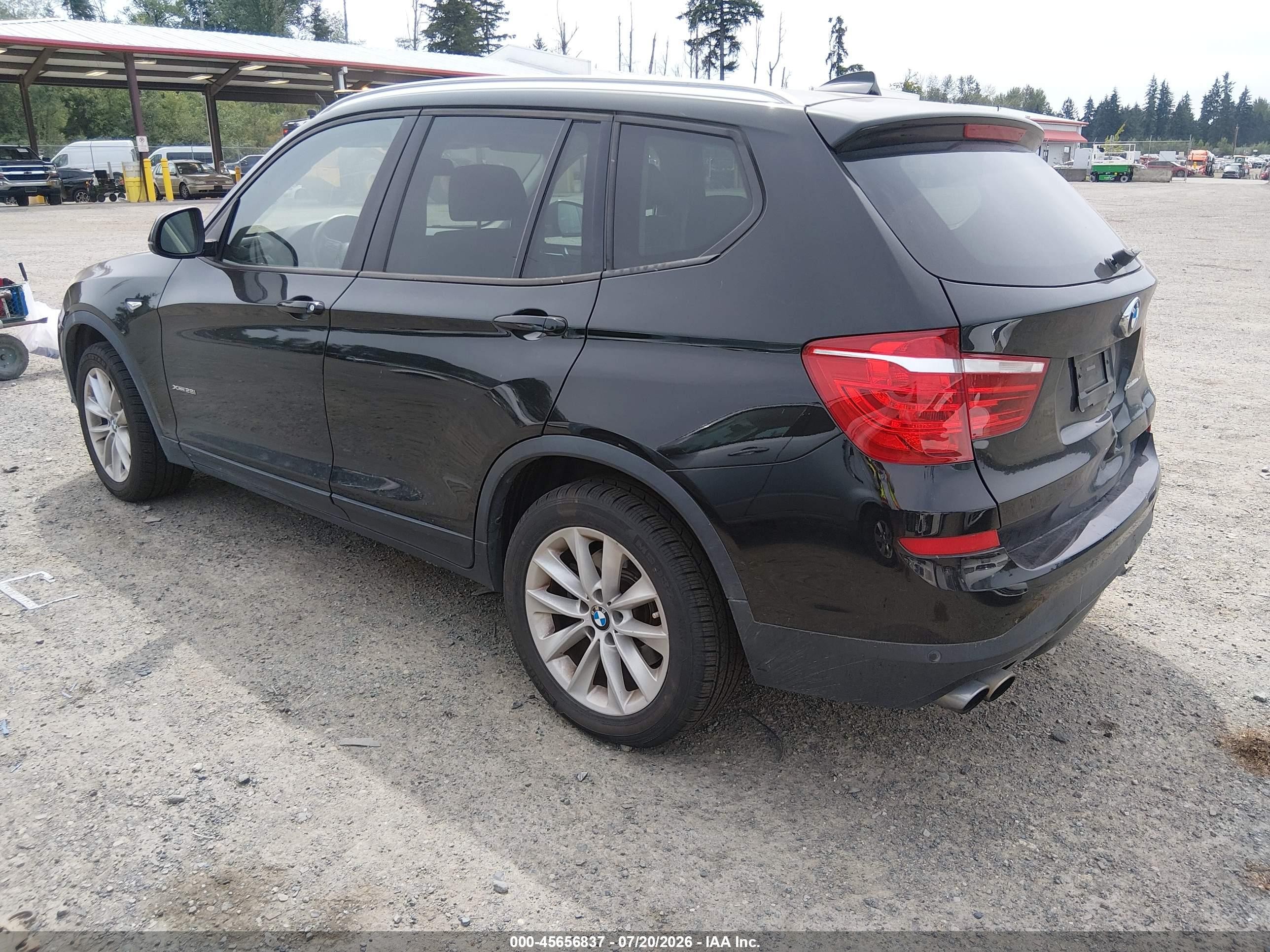 2015 Bmw X3 Xdrive28i Black vin: 5UXWX9C59F0D48892