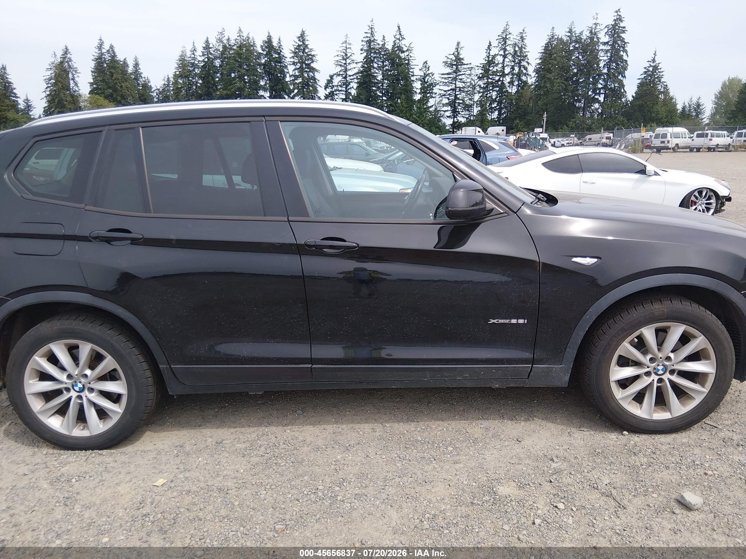 2015 Bmw X3 Xdrive28i Black vin: 5UXWX9C59F0D48892