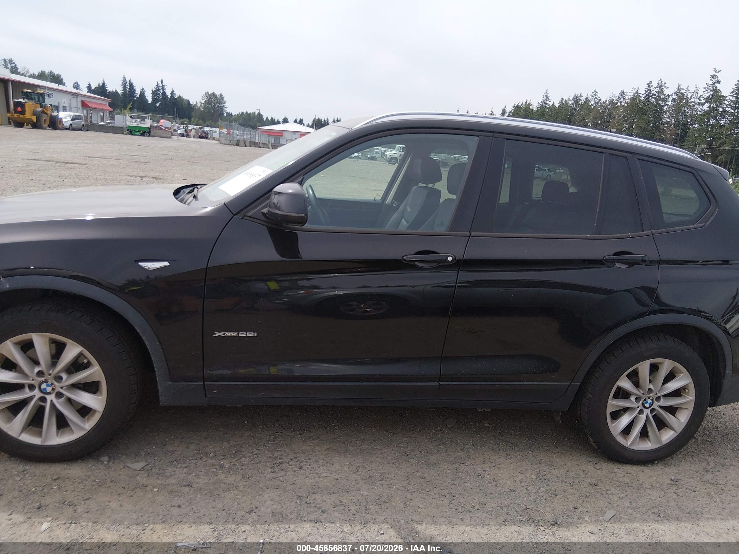 2015 Bmw X3 Xdrive28i Black vin: 5UXWX9C59F0D48892